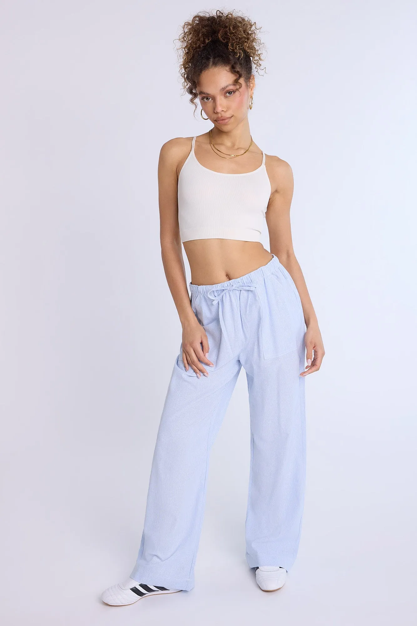 Linen-Blend Pull-On Wide Leg Pants sold by Bluenotes product image thumbnail 2