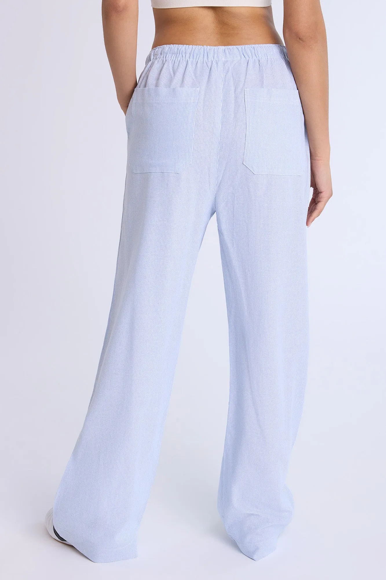 Linen-Blend Pull-On Wide Leg Pants sold by Bluenotes product image thumbnail 4