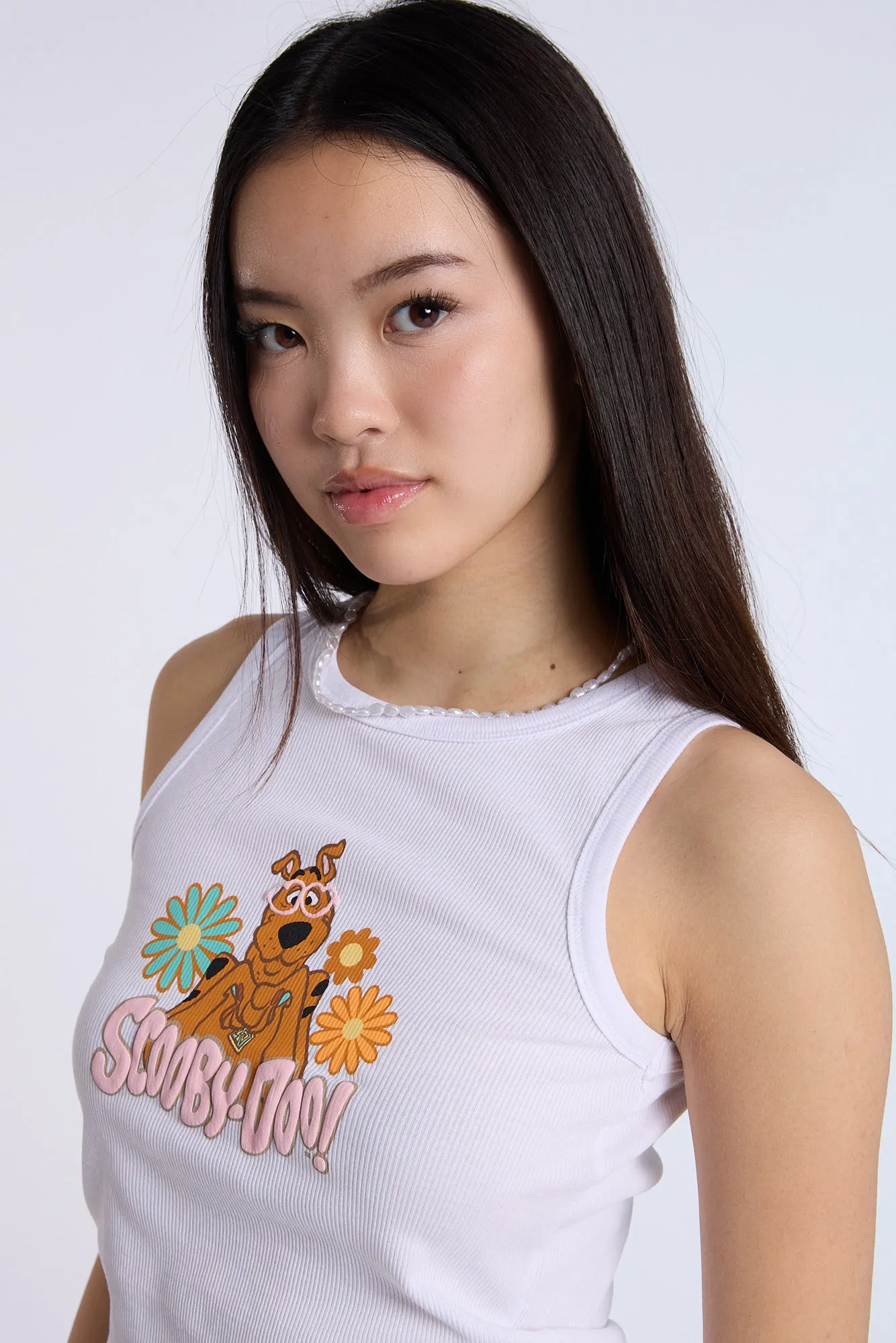 Scooby-Doo Graphic Ribbed High Neck Tank Top sold by Bluenotes product image thumbnail 2