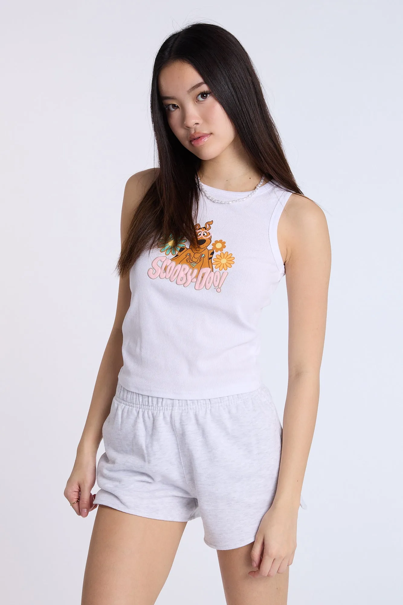 Scooby-Doo Graphic Ribbed High Neck Tank Top sold by Bluenotes