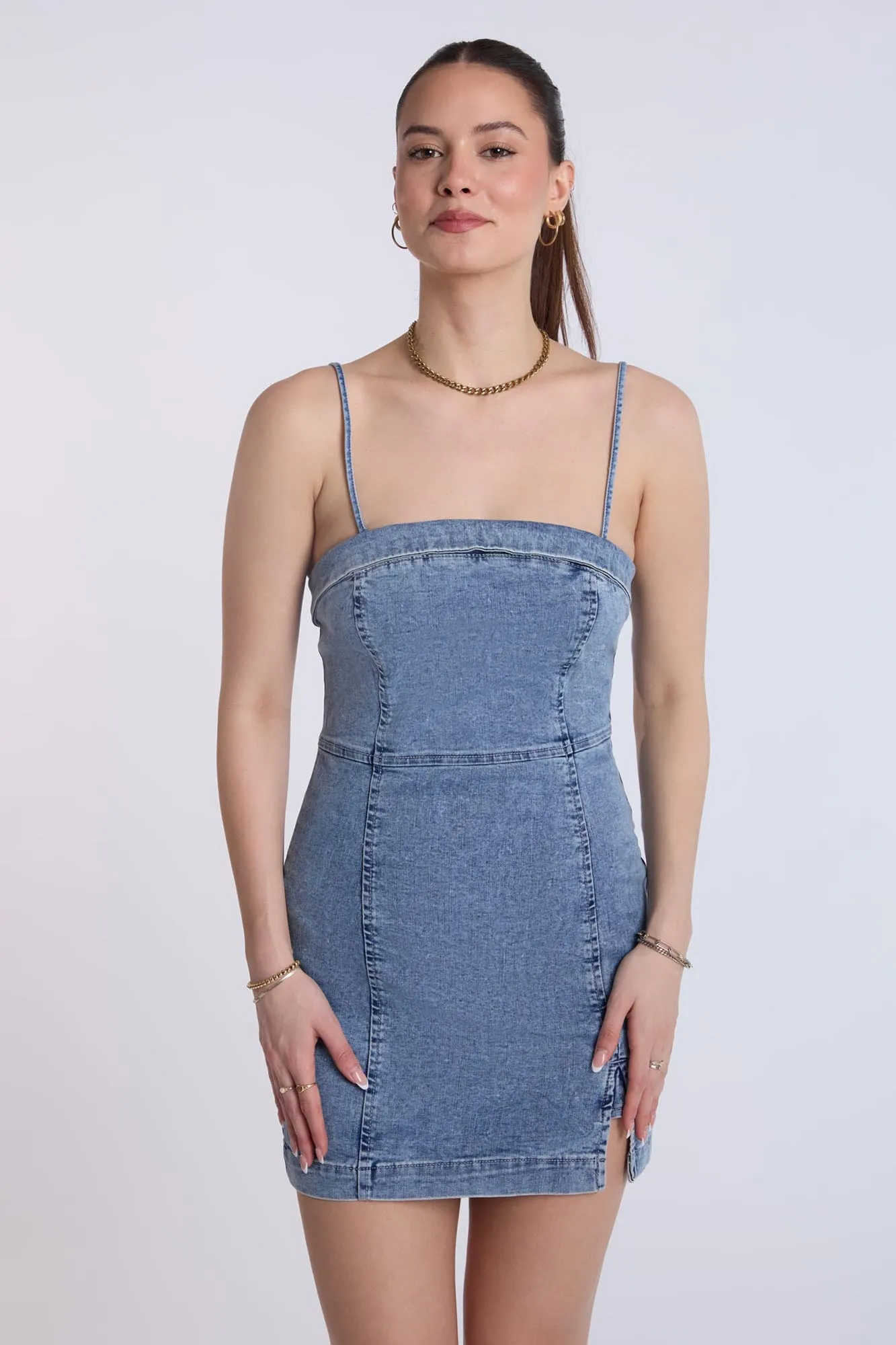 Strapless Denim Mini Dress sold by Bluenotes product image thumbnail 2