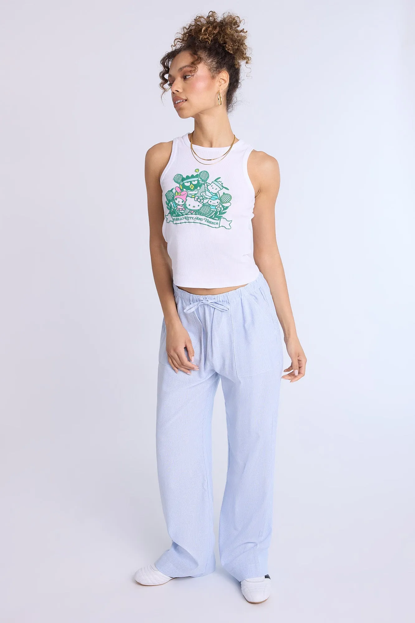 Hello Kitty Sports Graphic Ribbed High Neck Tank Top sold by Bluenotes product image thumbnail 4