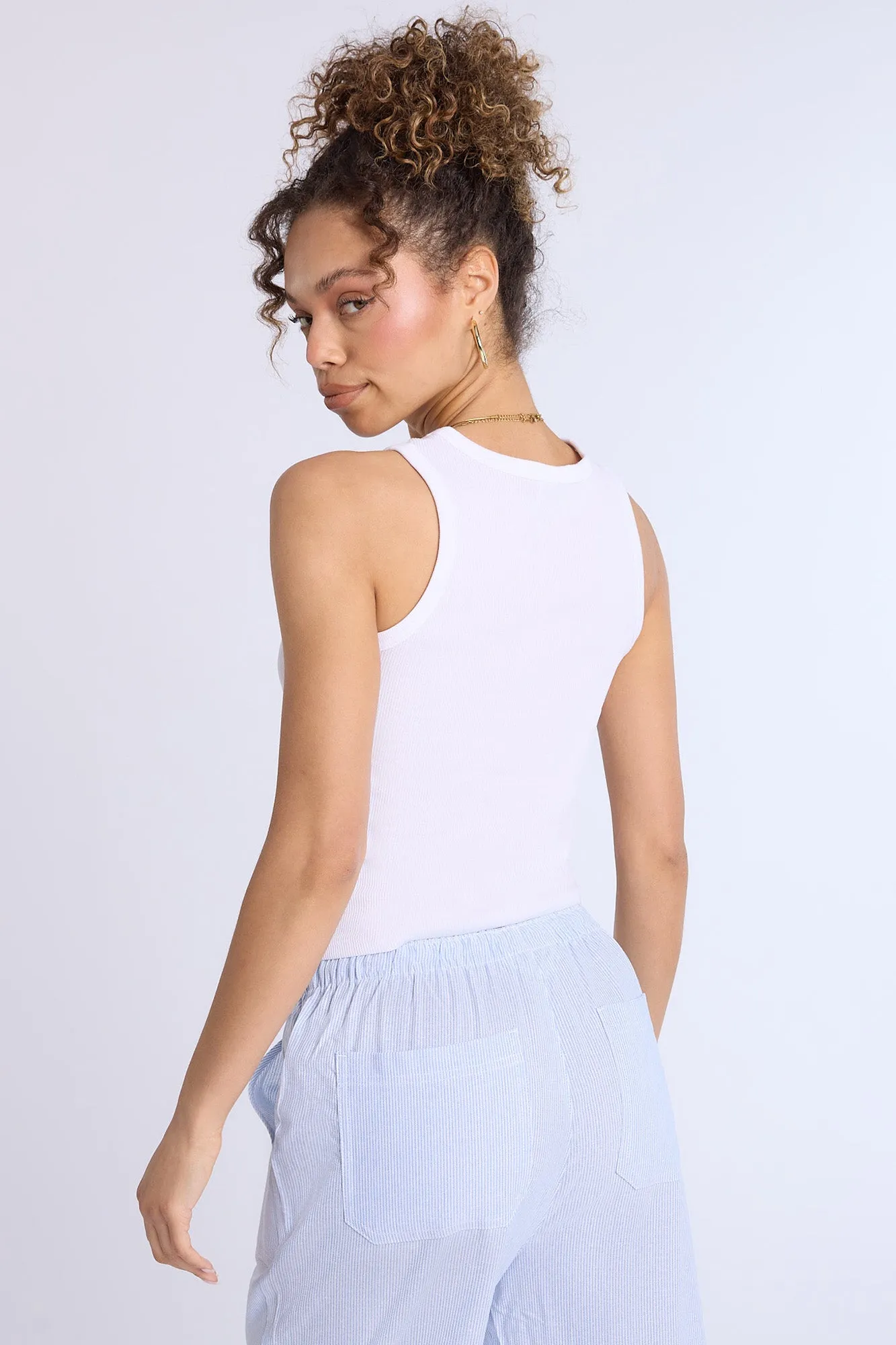 Hello Kitty Sports Graphic Ribbed High Neck Tank Top sold by Bluenotes product image thumbnail 3