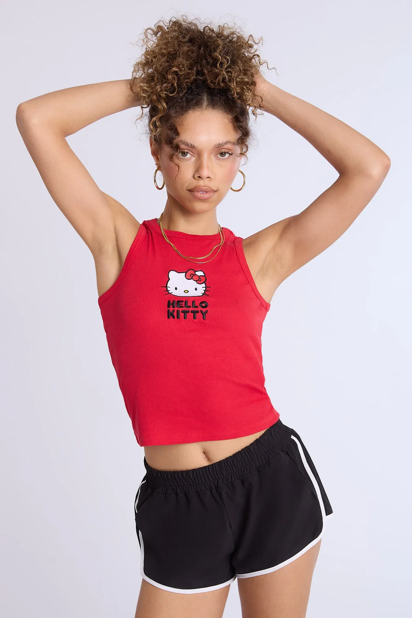 Hello Kitty Graphic Ribbed High Neck Tank Top sold by Bluenotes product image thumbnail 4