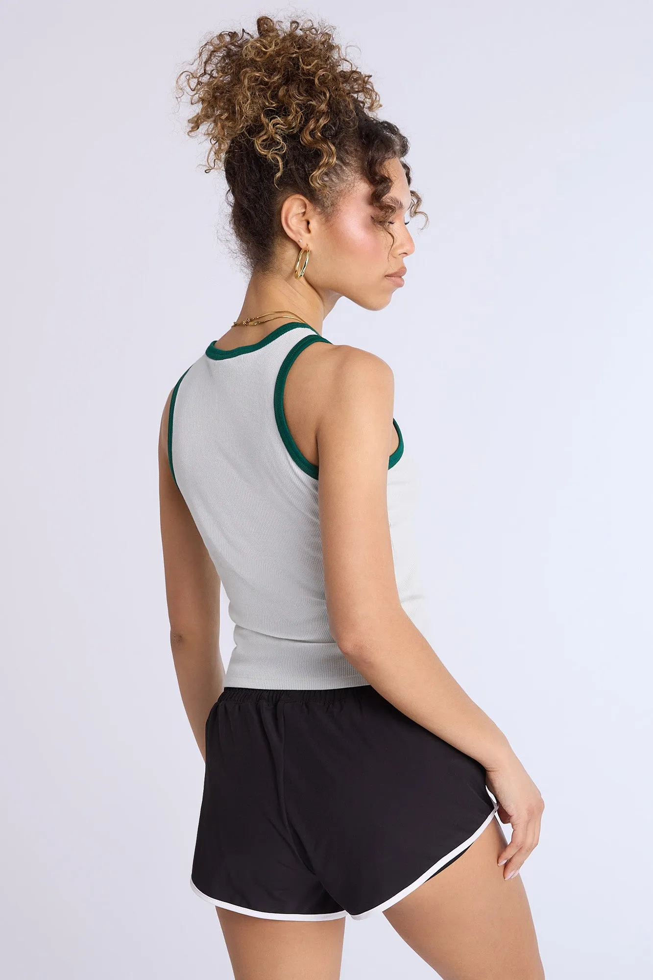 Hello Kitty Crest Graphic Ribbed High Neck Tank Top sold by Bluenotes product image thumbnail 3