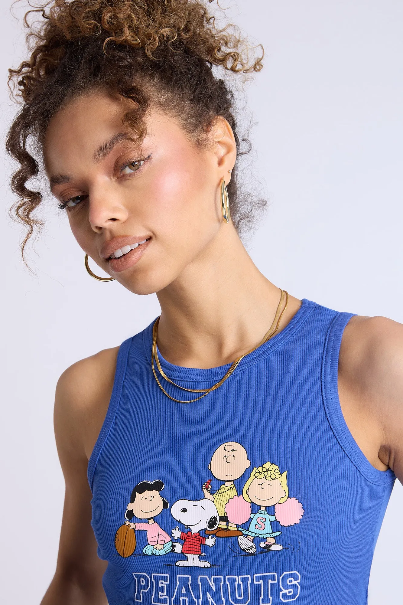 Peanuts Graphic Ribbed High Neck Tank Top sold by Bluenotes product image thumbnail 2