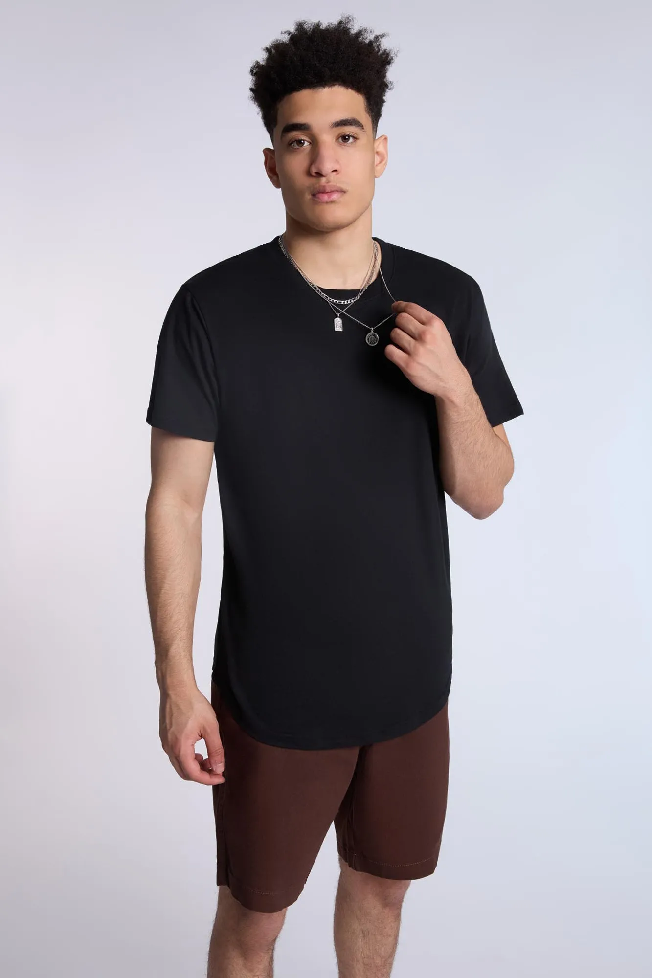 Essentials Scoop Hem Crew Neck Tee sold by Bluenotes product image thumbnail 2
