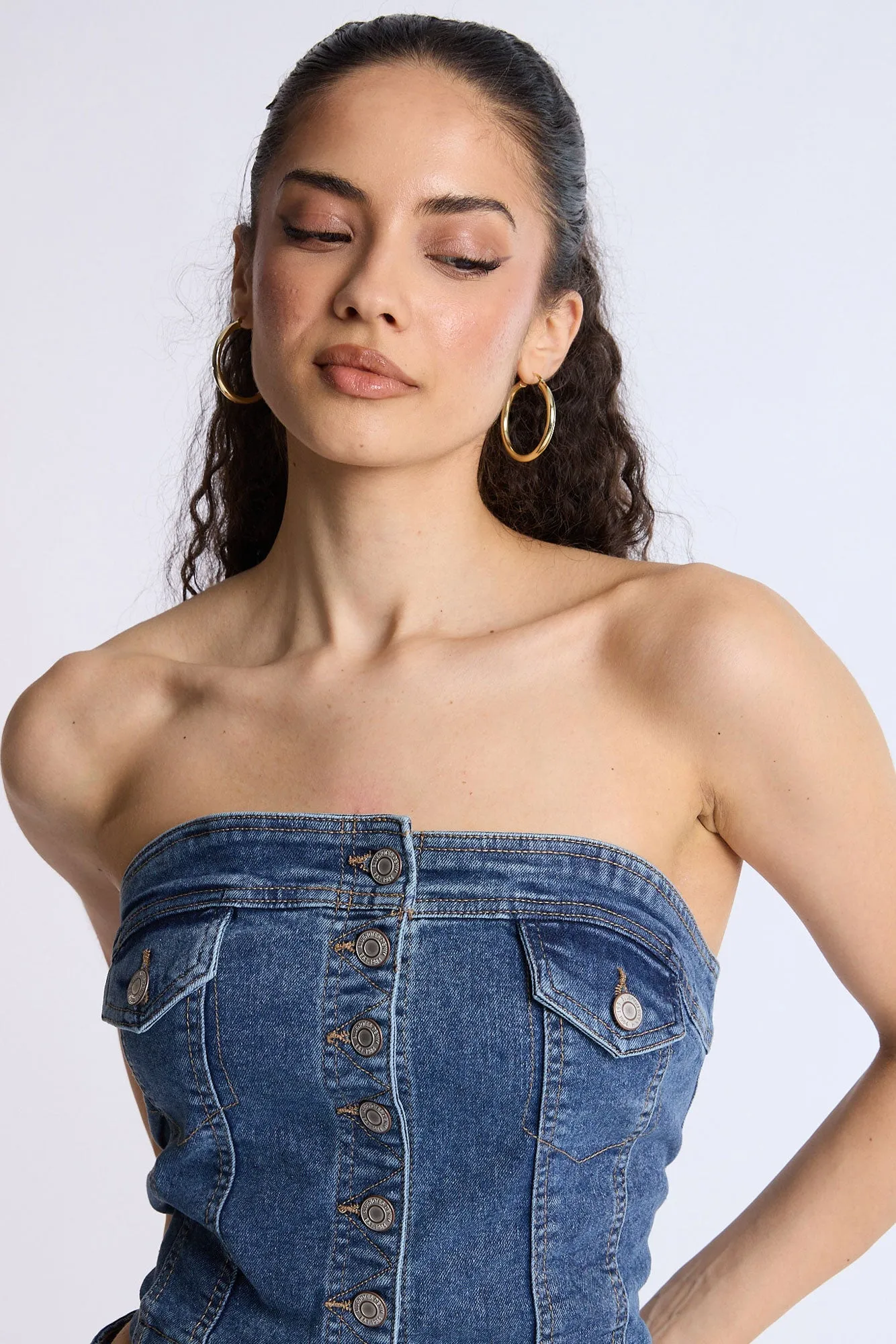 Denim Strapless Top sold by Bluenotes product image thumbnail 3