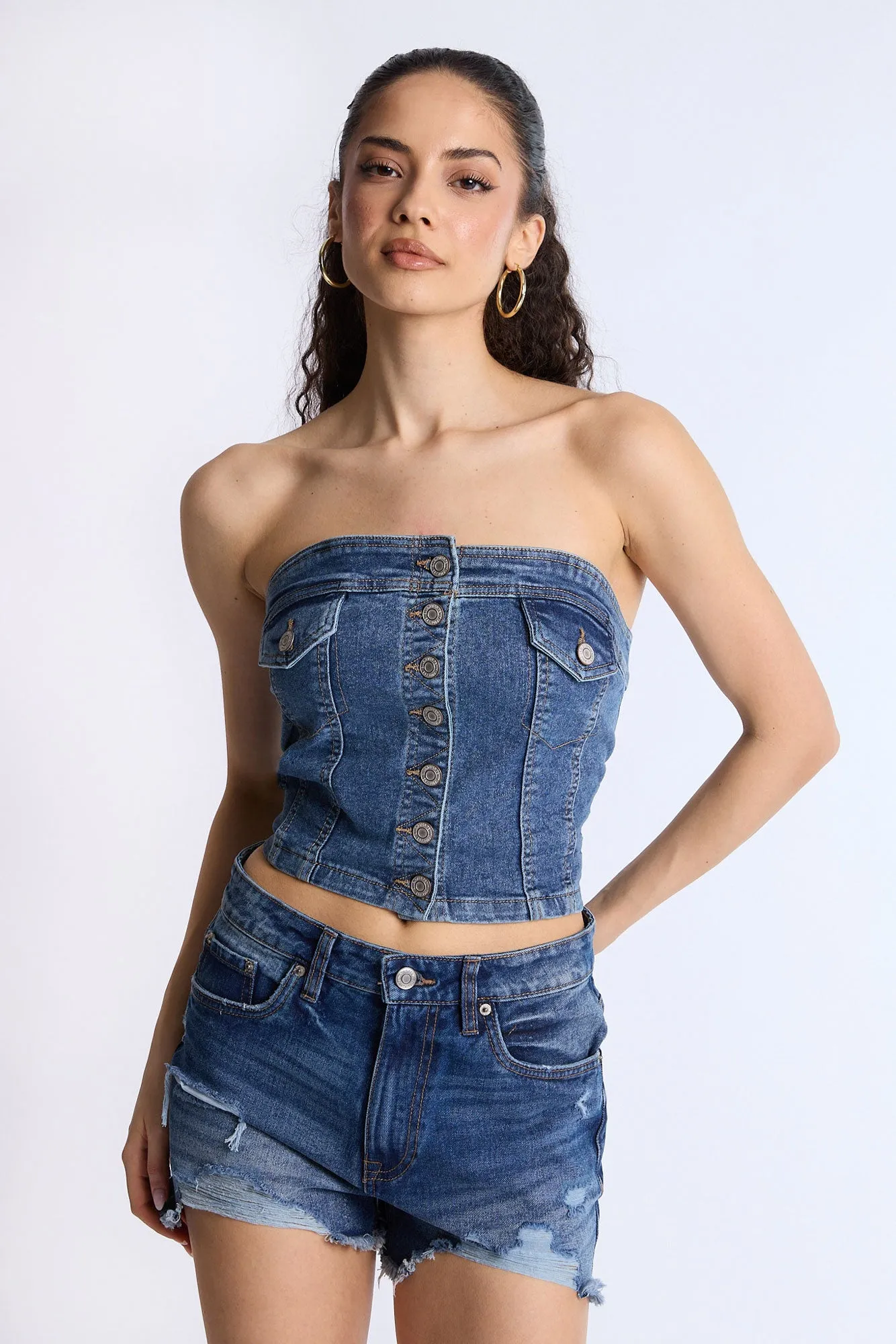 Denim Strapless Top sold by Bluenotes product image thumbnail 2