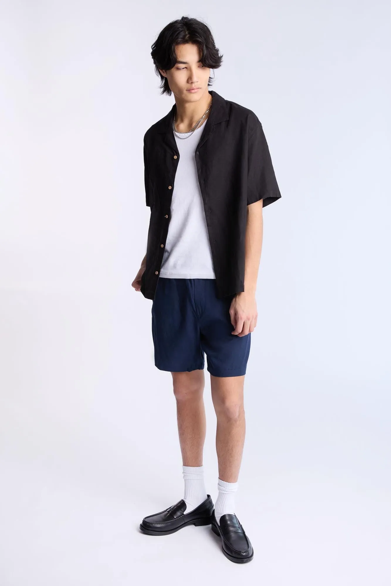 Linen-Blend Button-Up Shirt sold by Bluenotes product image thumbnail 5