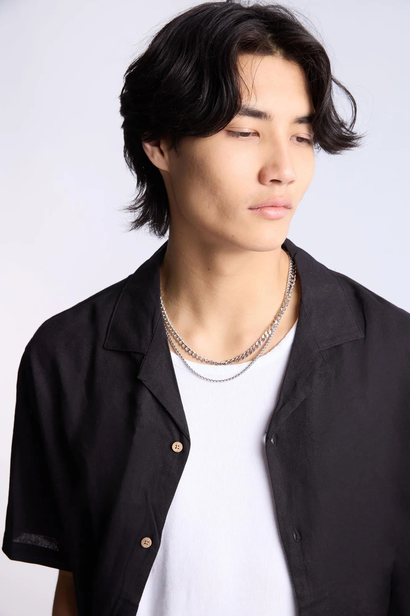 Linen-Blend Button-Up Shirt sold by Bluenotes product image thumbnail 3