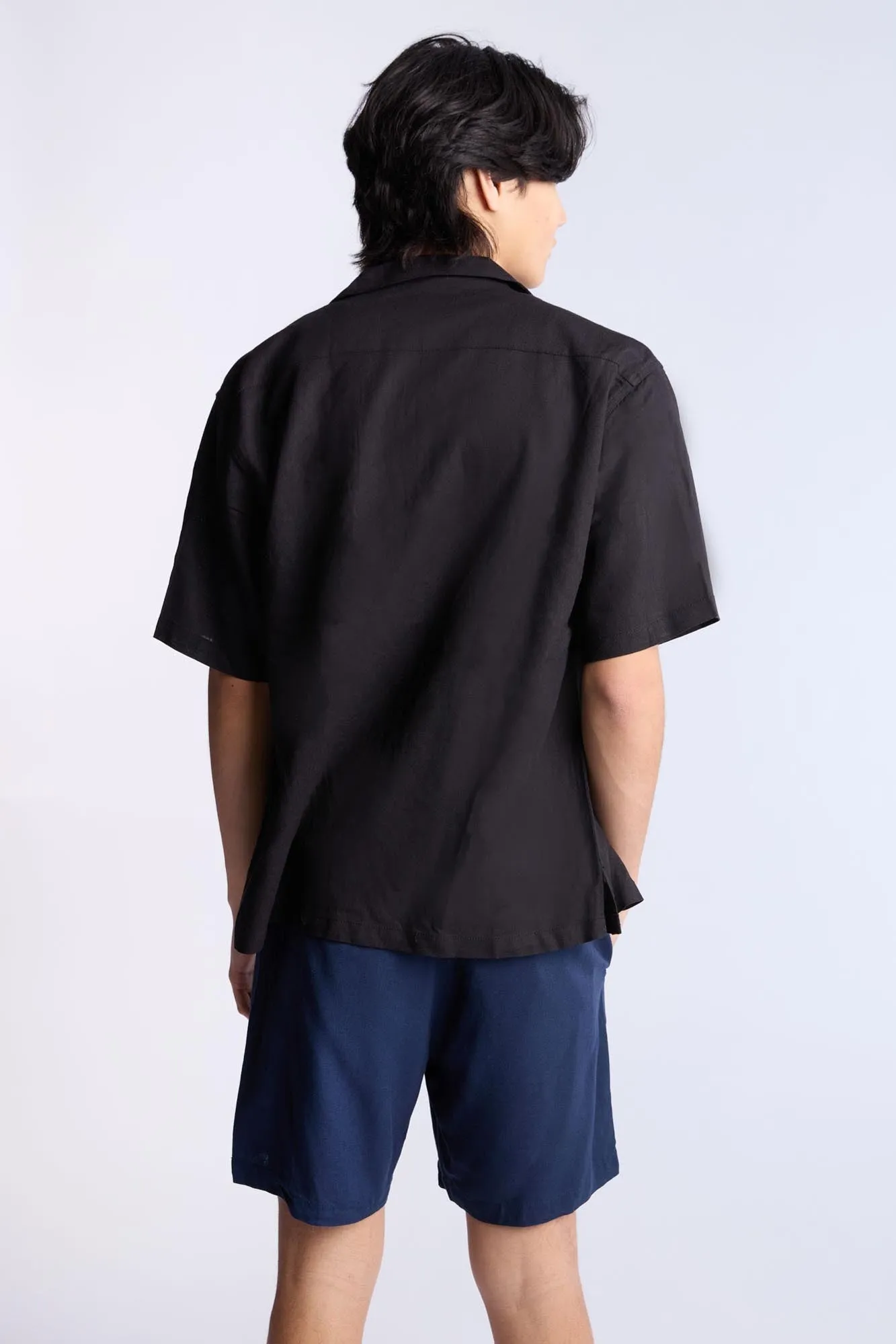 Linen-Blend Button-Up Shirt sold by Bluenotes product image thumbnail 4