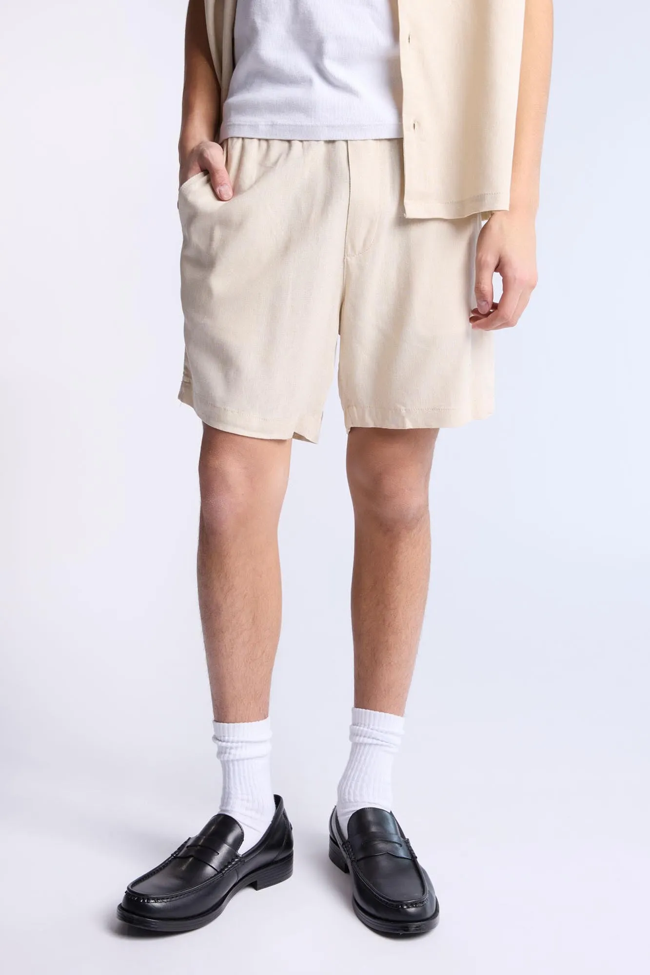 Linen-Blend 7" Shorts sold by Bluenotes product image thumbnail 2
