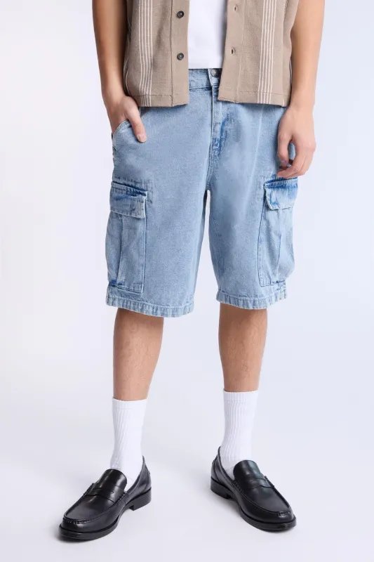 Denim Cargo Shorts sold by Bluenotes