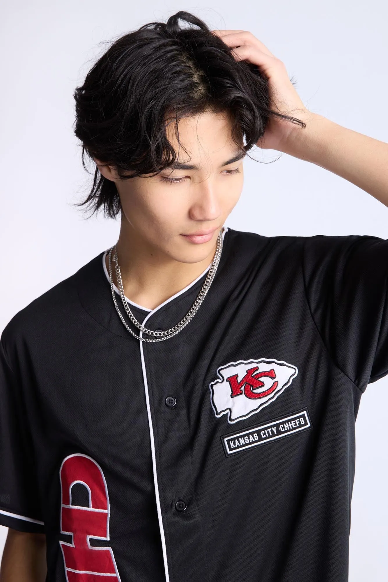 Kansas City Chiefs Button-Up Baseball Jersey sold by Bluenotes product image thumbnail 2