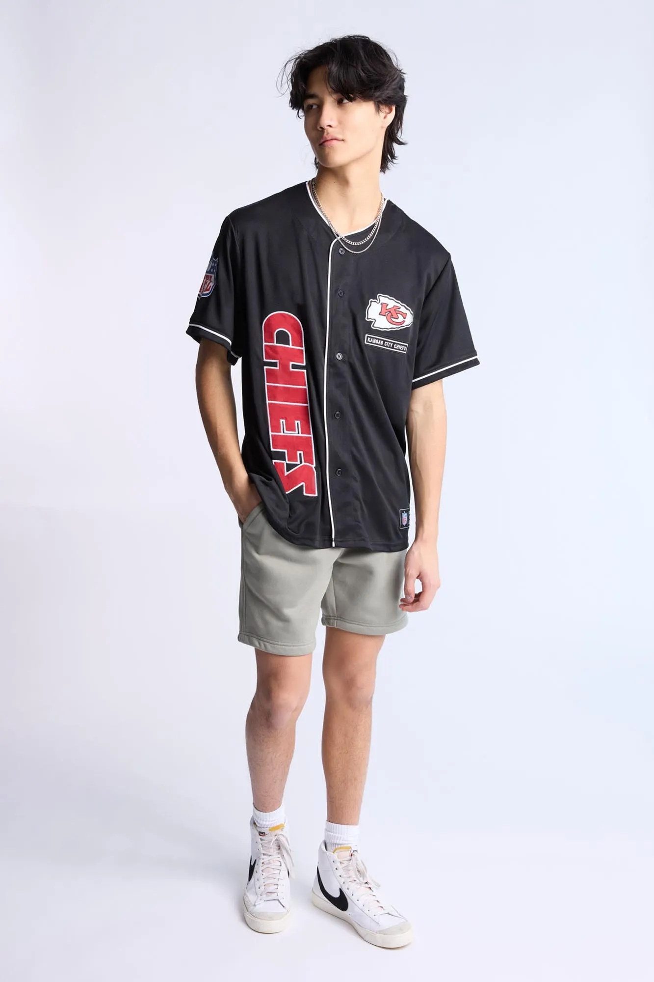Kansas City Chiefs Button-Up Baseball Jersey sold by Bluenotes product image thumbnail 4