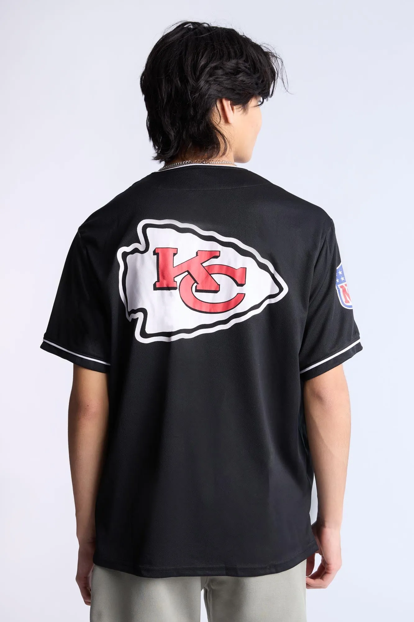 Kansas City Chiefs Button-Up Baseball Jersey sold by Bluenotes product image thumbnail 3