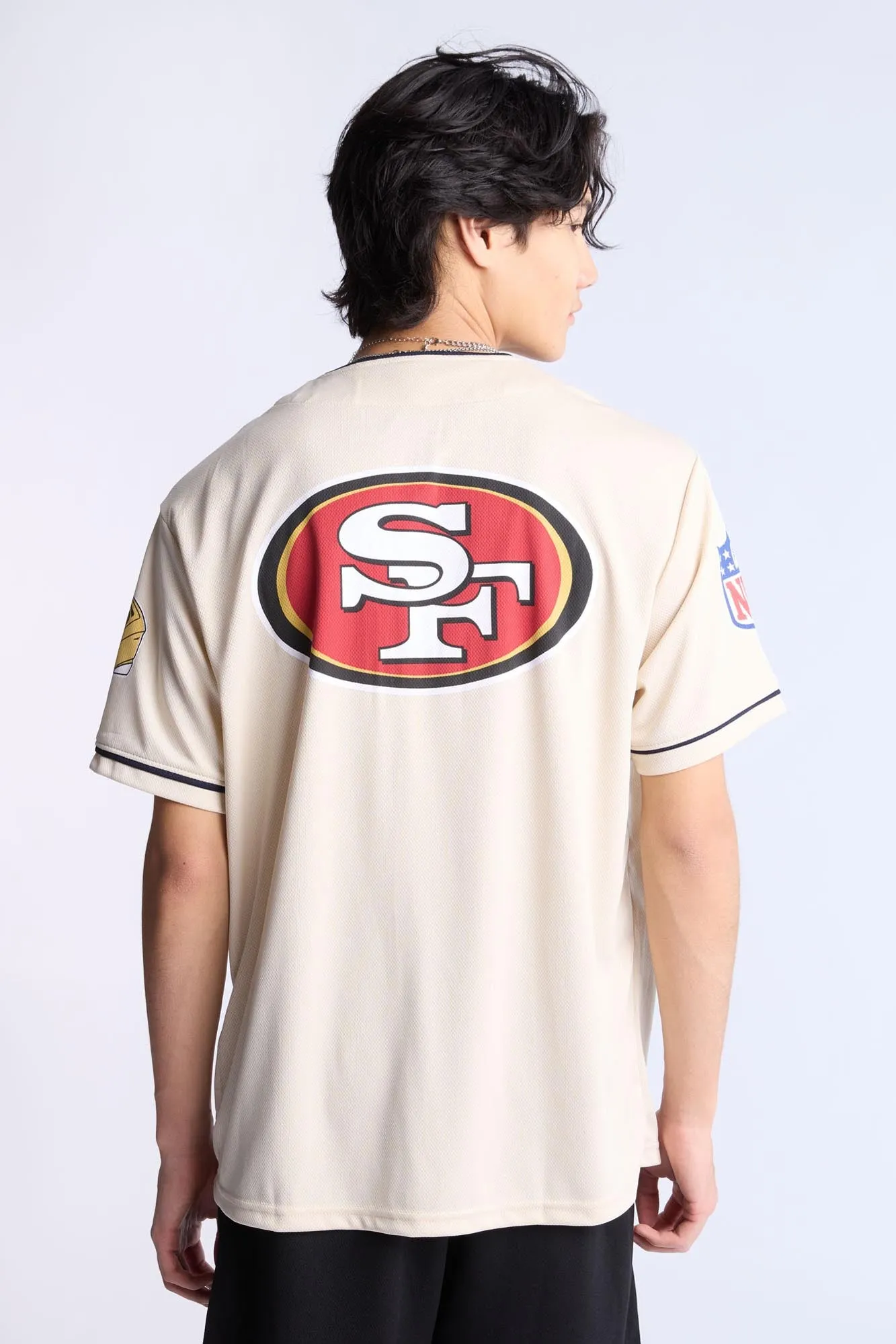 San Francisco 49ers Button-Up Baseball Jersey sold by Bluenotes product image thumbnail 3