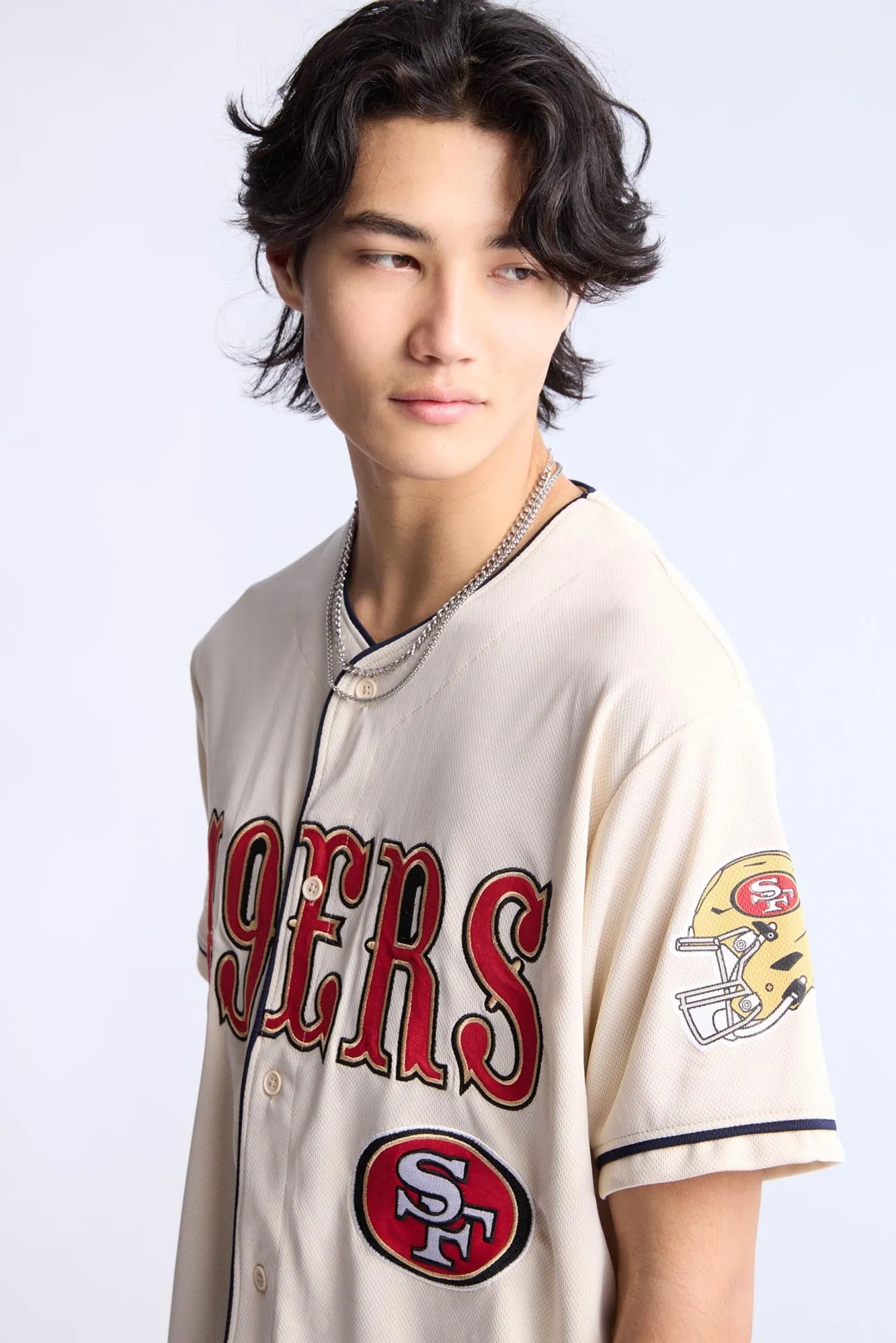 San Francisco 49ers Button-Up Baseball Jersey sold by Bluenotes product image thumbnail 2