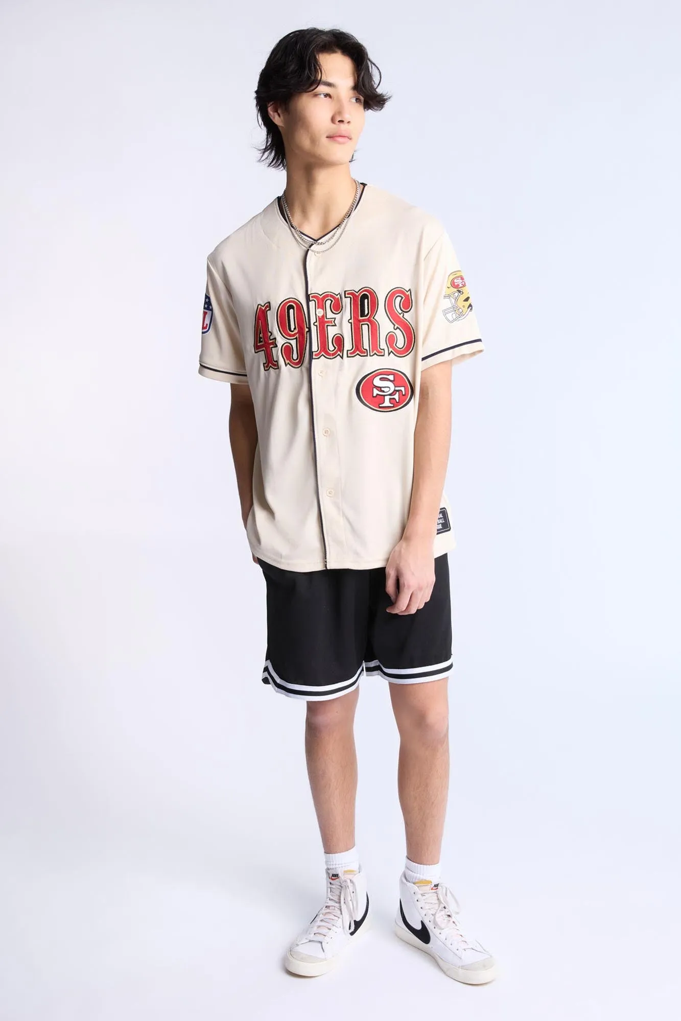 San Francisco 49ers Button-Up Baseball Jersey sold by Bluenotes product image thumbnail 4