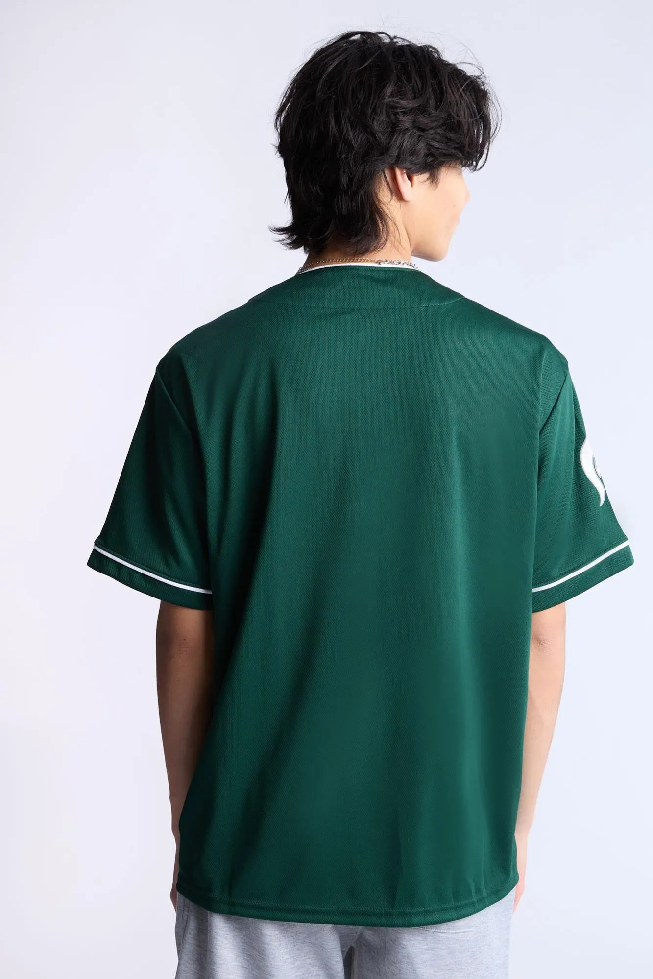 Michigan State Button-Up Baseball Jersey sold by Bluenotes product image thumbnail 3