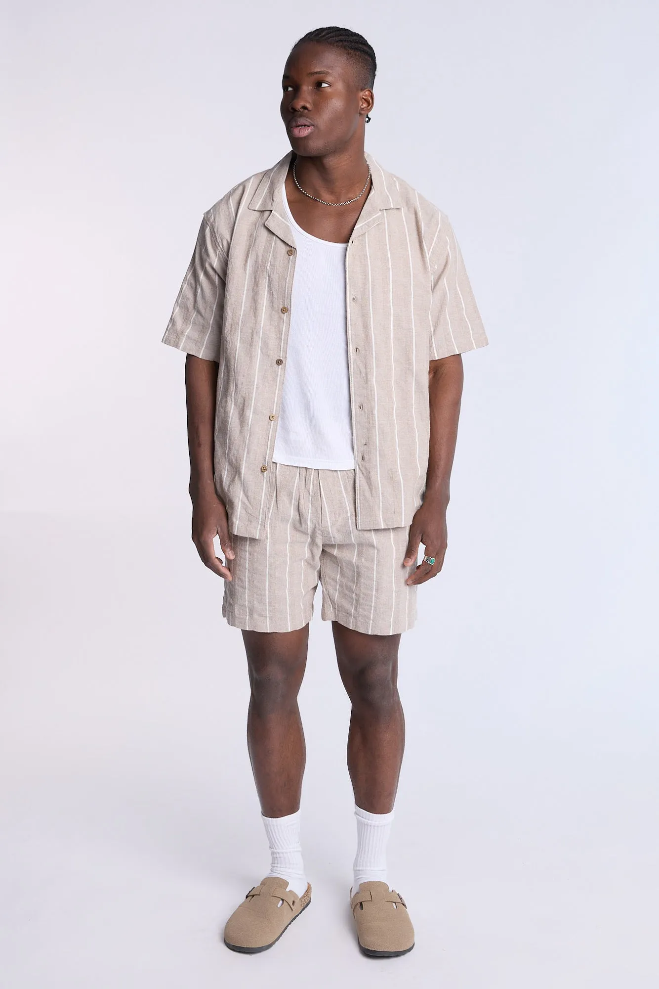 Textured Striped Knit Shorts sold by Bluenotes product image thumbnail 4