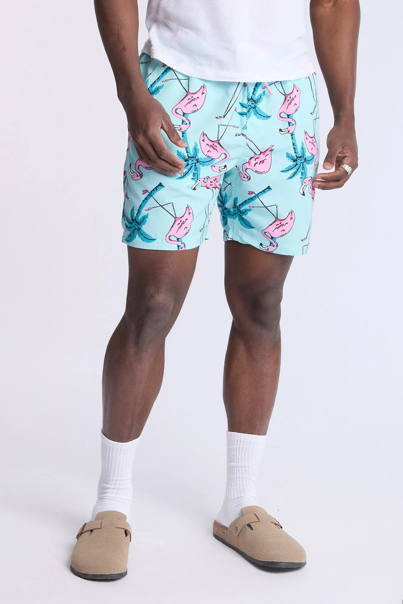 Flamingo 7" Swim Shorts sold by Bluenotes