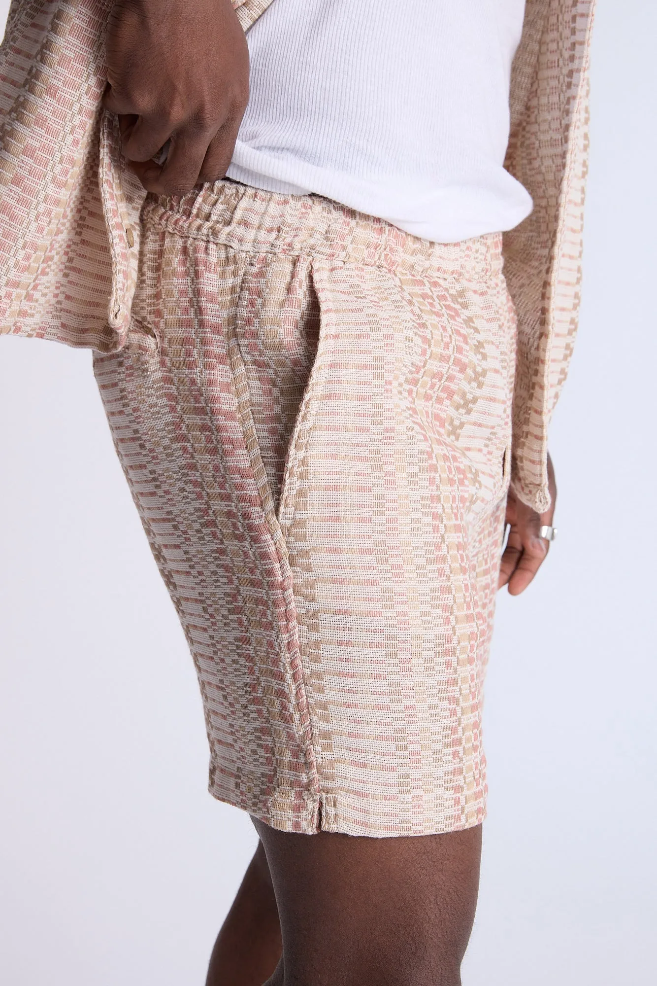 Textured Knit Pattern Shorts sold by Bluenotes product image thumbnail 2