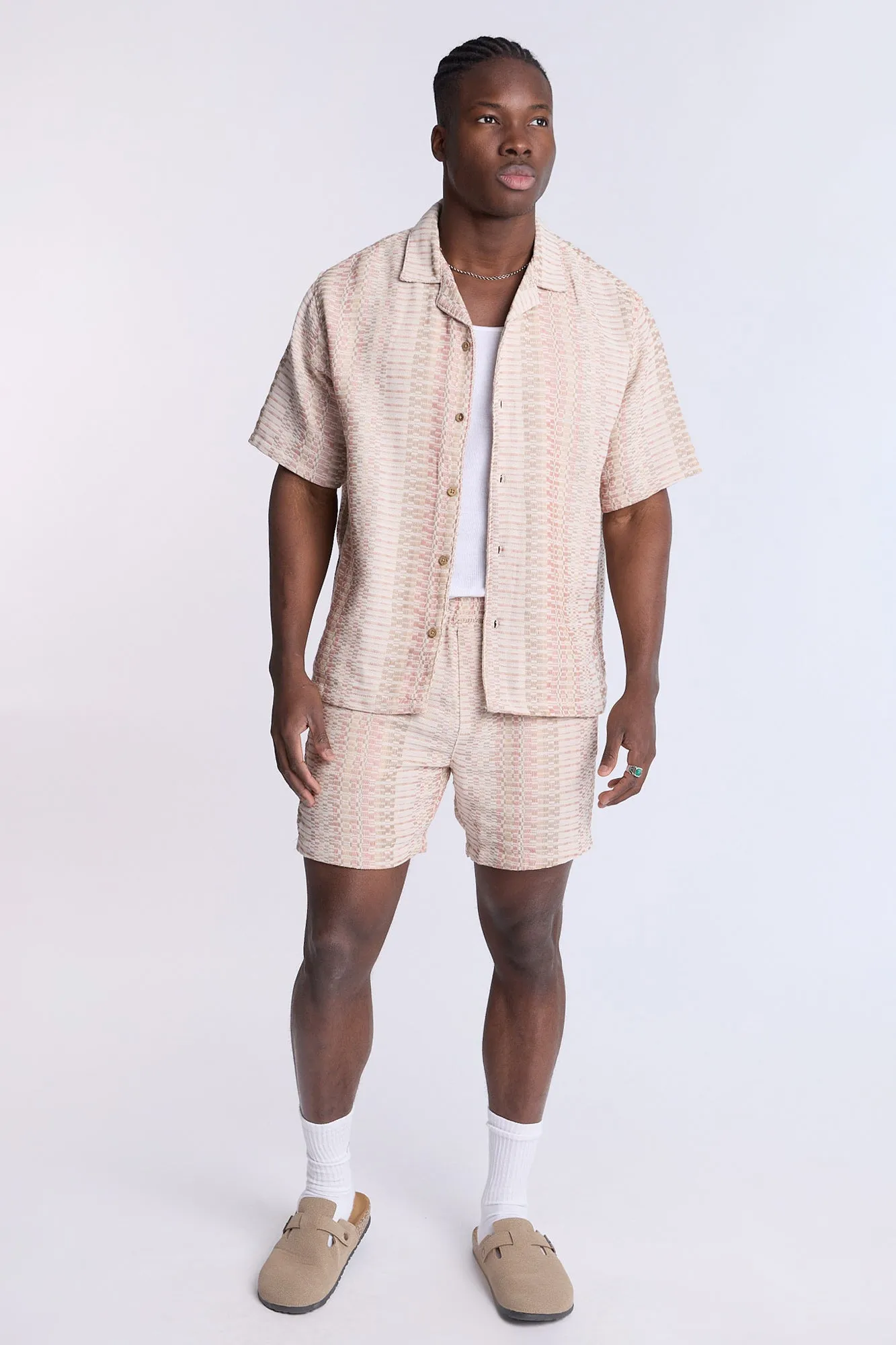 Textured Knit Pattern Shorts sold by Bluenotes product image thumbnail 4