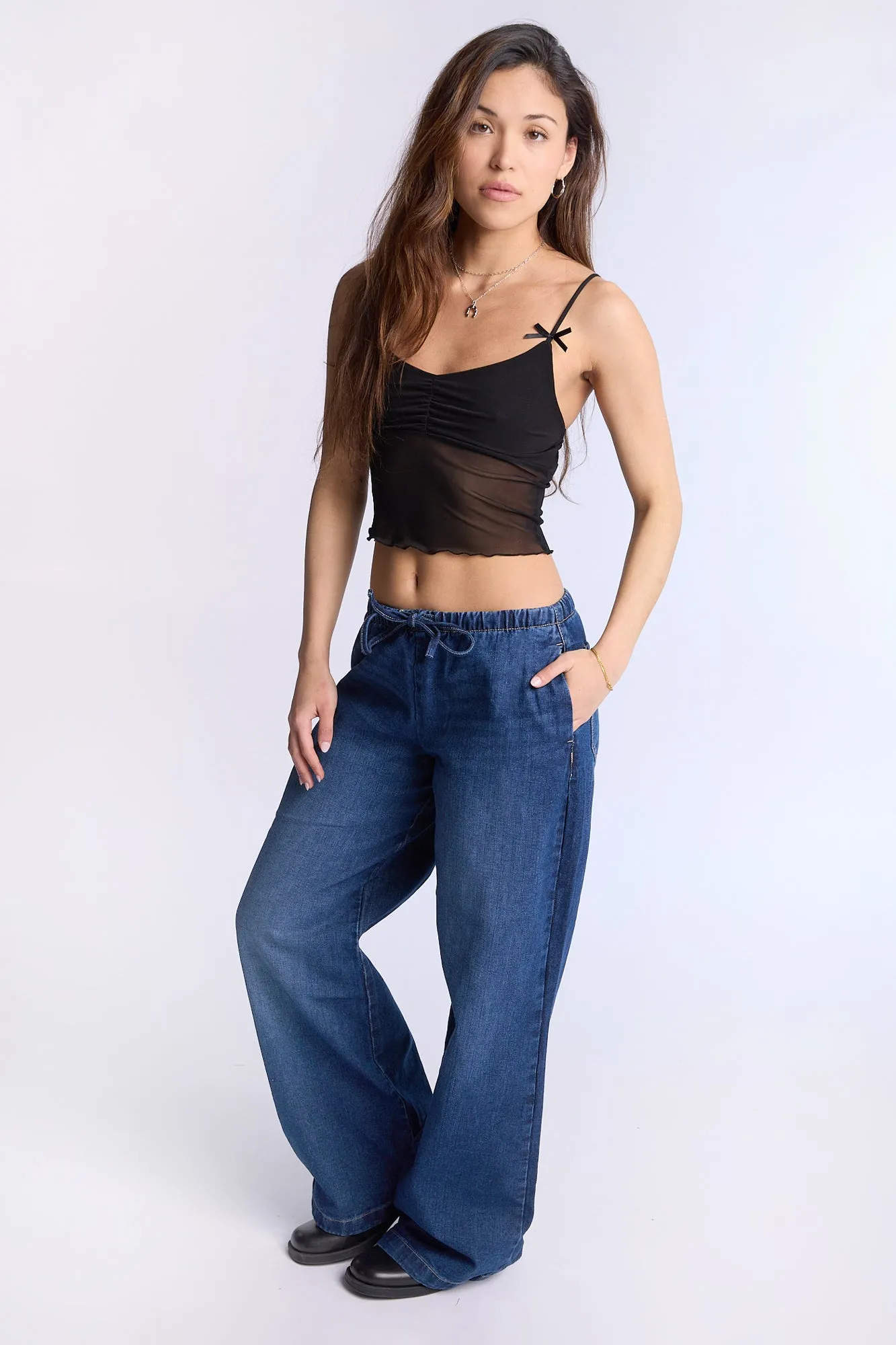 Ruched-Front Mesh Camisole sold by Bluenotes product image thumbnail 3