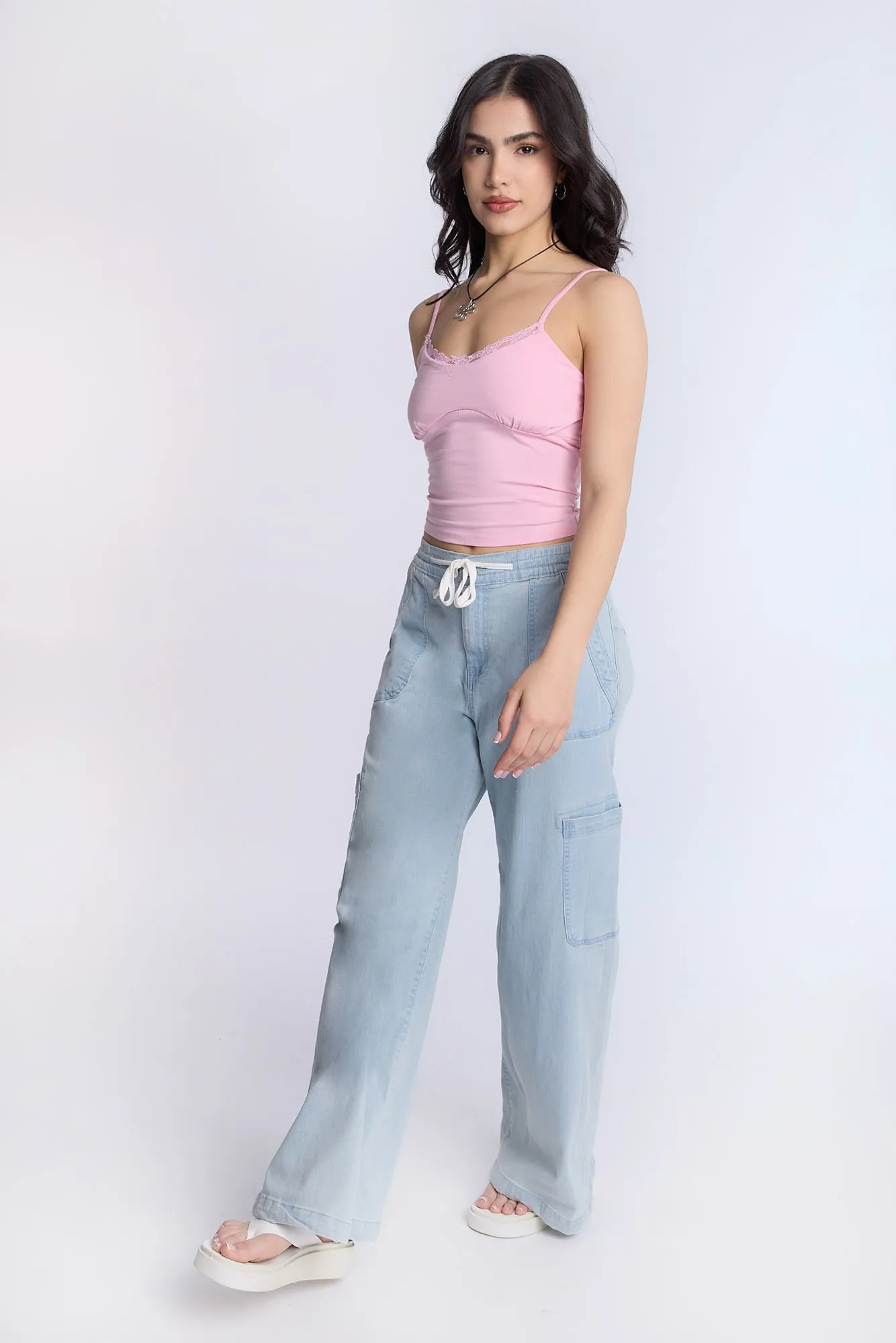 High Rise Drapey Baggy Cargo Jeans sold by Bluenotes product image thumbnail 5