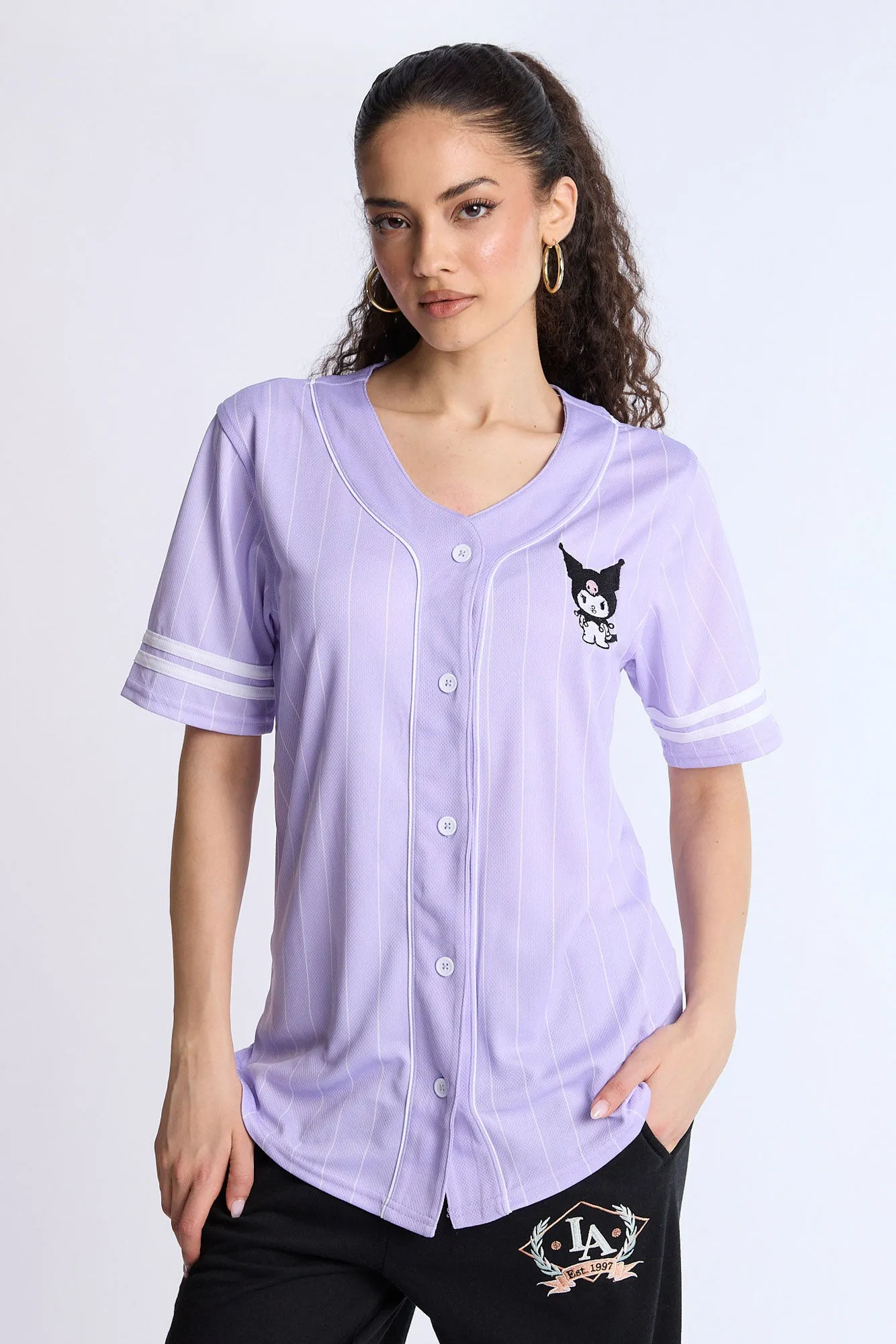 Kuromi Mesh Baseball Jersey sold by Bluenotes