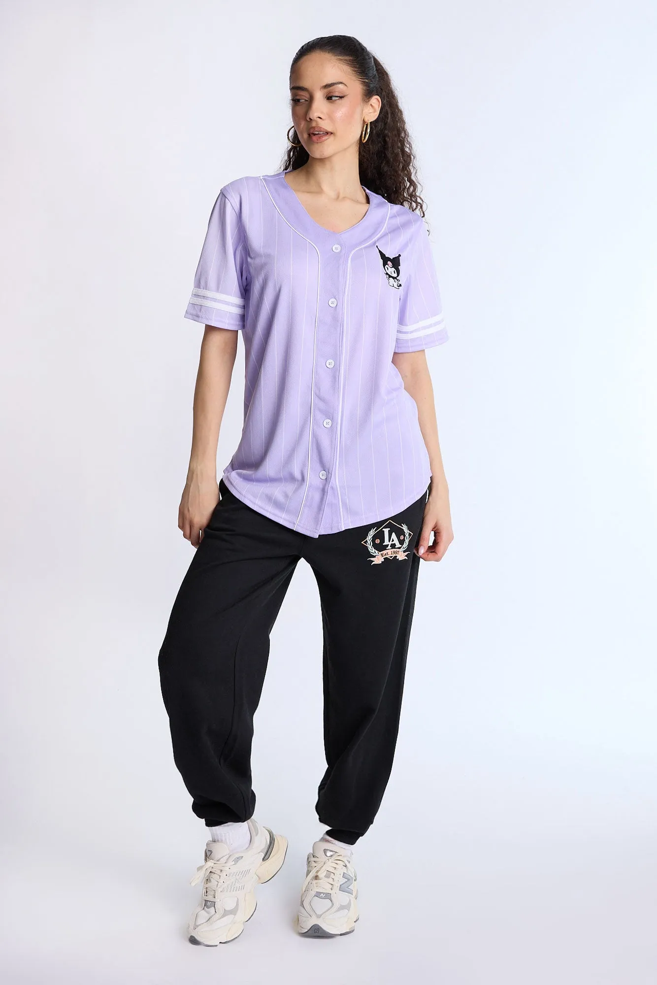 Kuromi Mesh Baseball Jersey sold by Bluenotes product image thumbnail 4