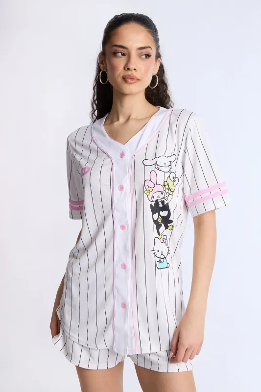 Hello Kitty And Friends Mesh Baseball Jersey sold by Bluenotes