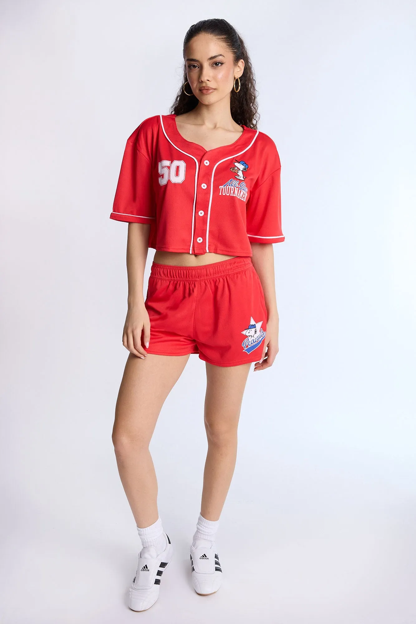 Snoopy 50 Mesh Cropped Jersey sold by Bluenotes product image thumbnail 4