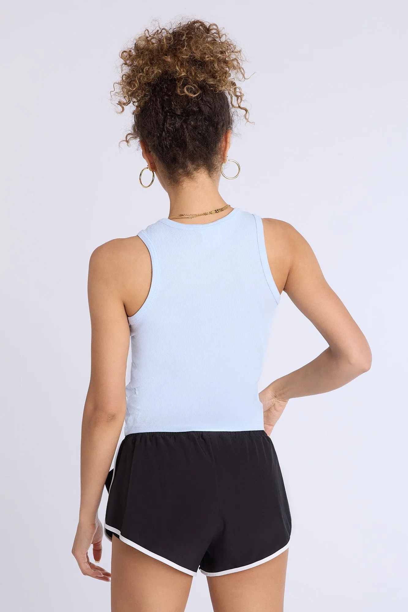 Cinnamoroll Embroidered Ribbed High Neck Tank Top sold by Bluenotes product image thumbnail 3