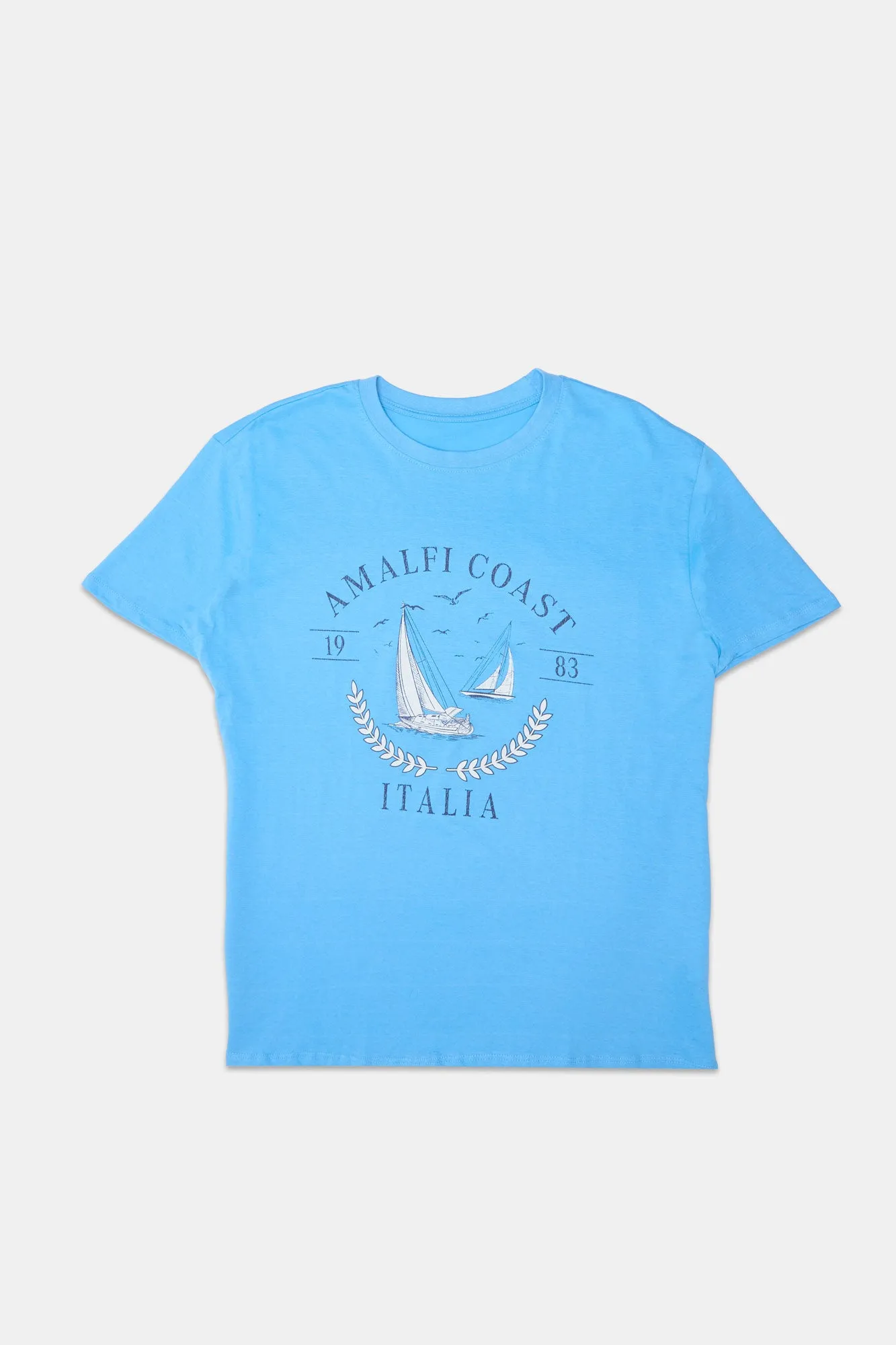 Amalfi Coast Graphic Boyfriend Tee sold by Bluenotes