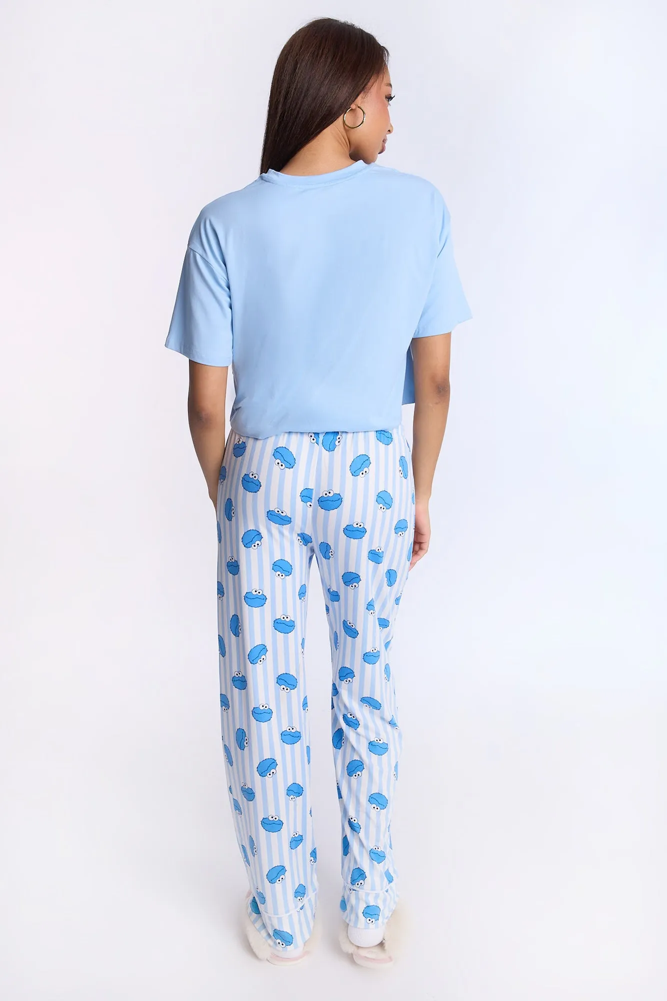 Cookie Monster Super Soft Pajama Tee And Pants 2-Piece Set sold by Bluenotes product image thumbnail 3
