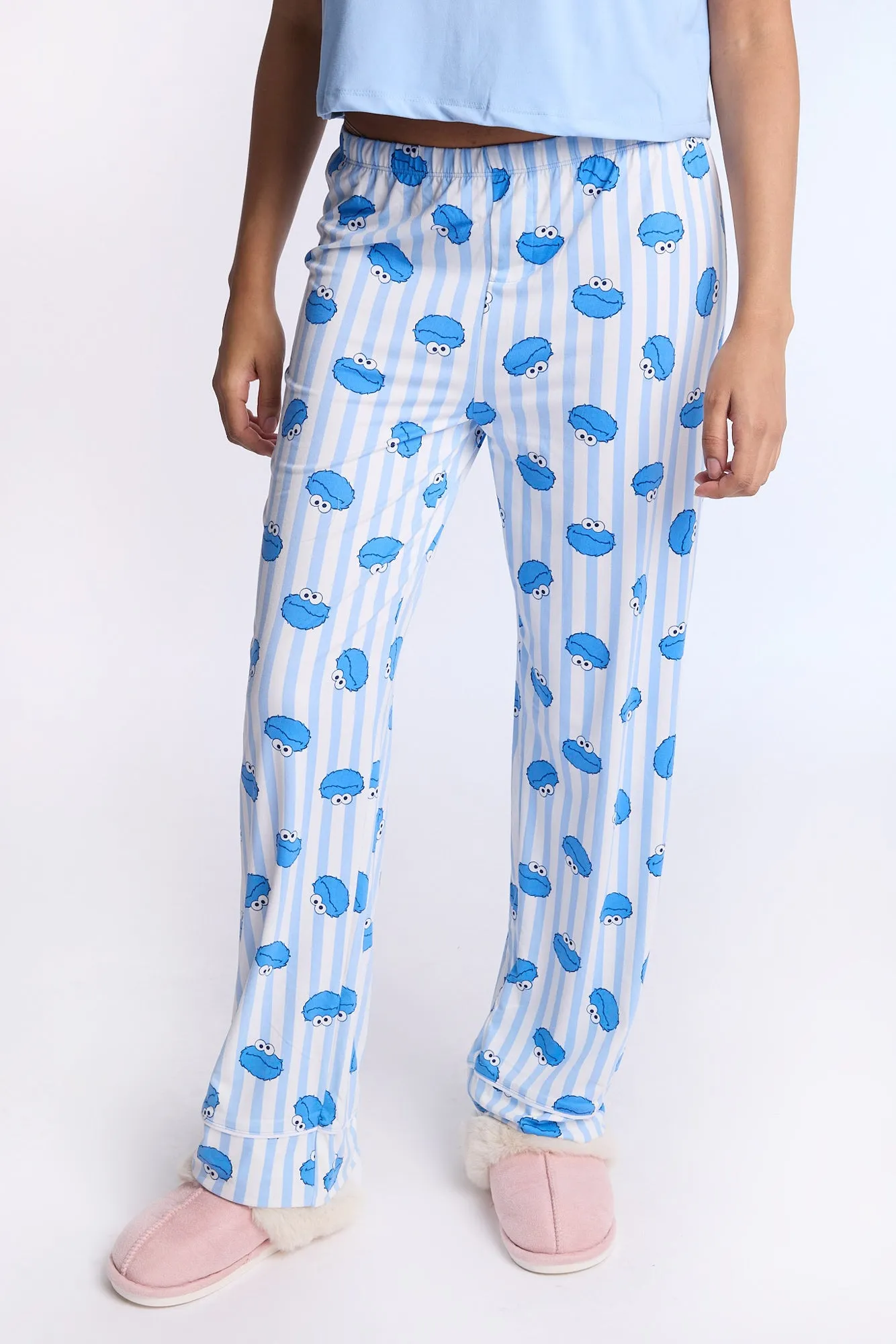 Cookie Monster Super Soft Pajama Tee And Pants 2-Piece Set sold by Bluenotes product image thumbnail 4