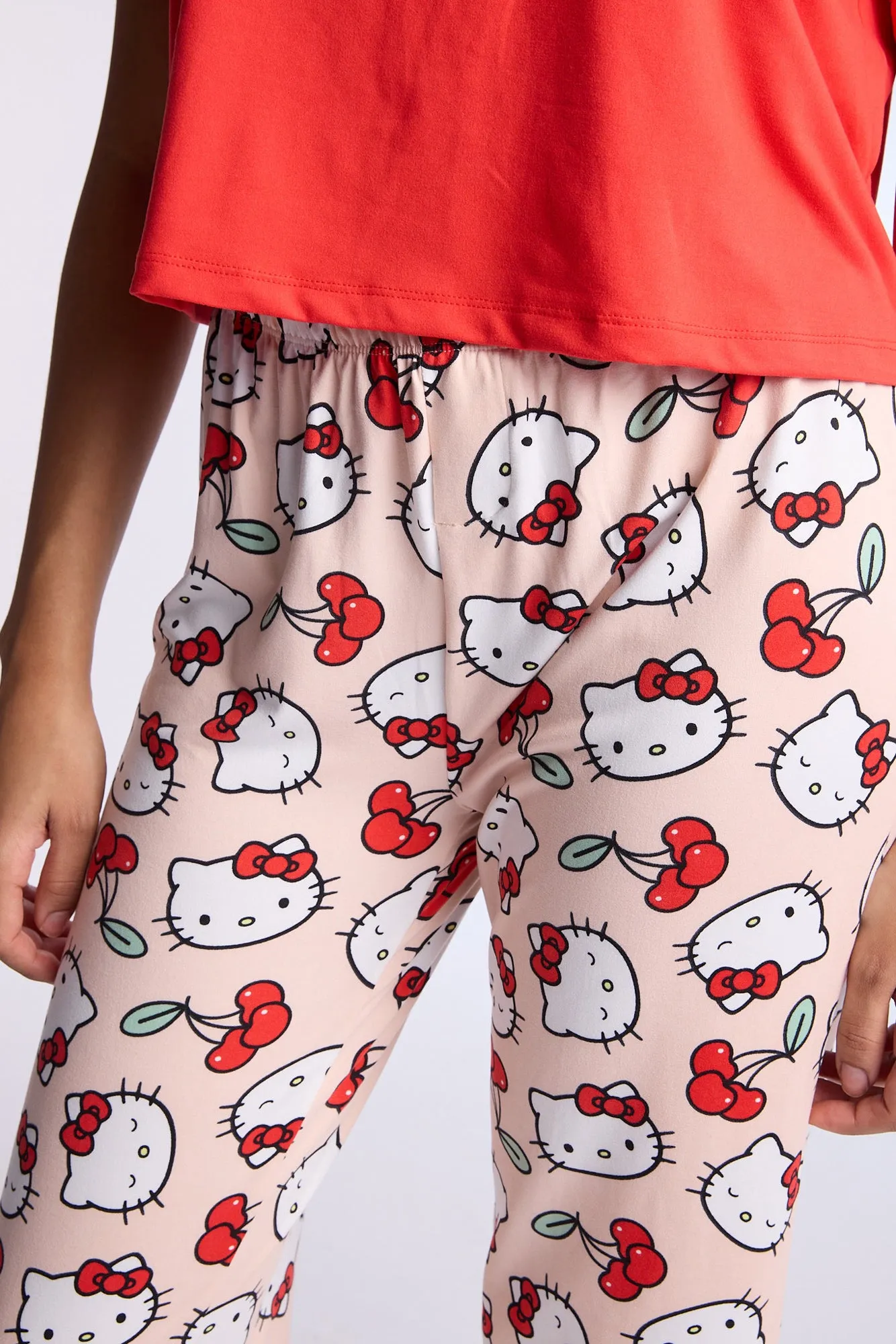 Hello Kitty Cherry Super Soft Pajama Tee And Pants 2-Piece Set sold by Bluenotes product image thumbnail 4