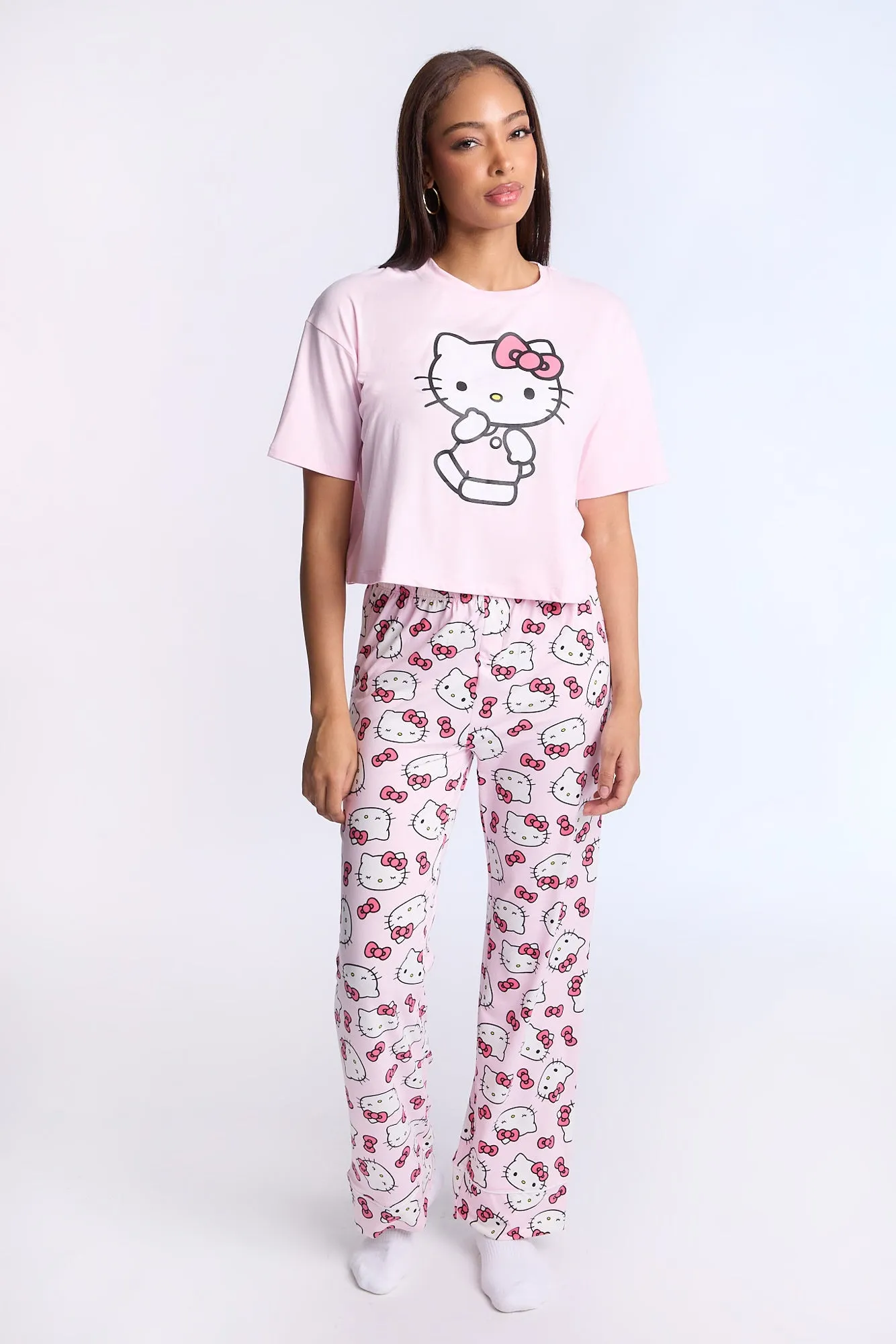 Hello Kitty Super Soft Pajama Tee And Pants 2-Piece Set sold by Bluenotes