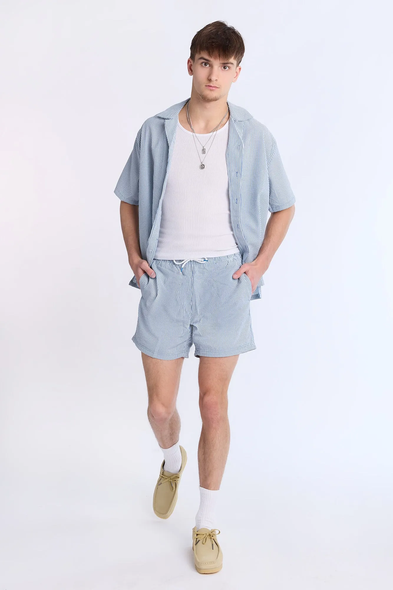Striped Seersucker 5.5" Swim Trunks sold by Bluenotes product image thumbnail 4