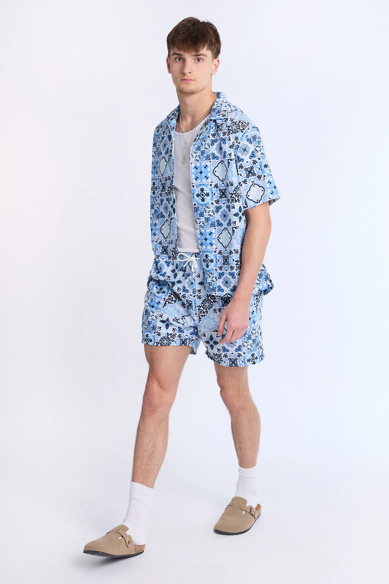 Mosaic Seersucker Short Sleeve Shirt sold by Bluenotes product image thumbnail 5