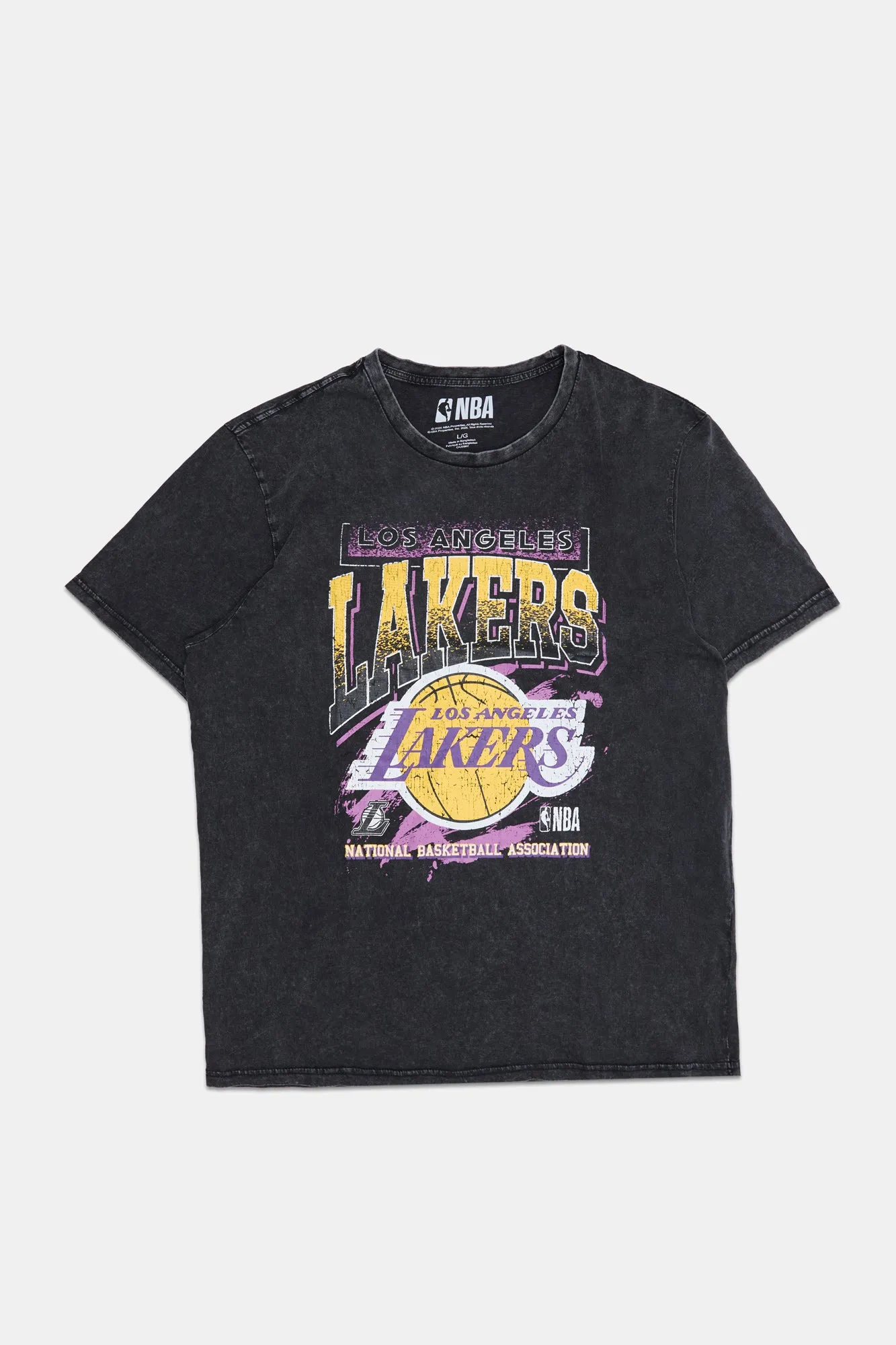 Los Angeles Lakers Washed Graphic Tee sold by Bluenotes