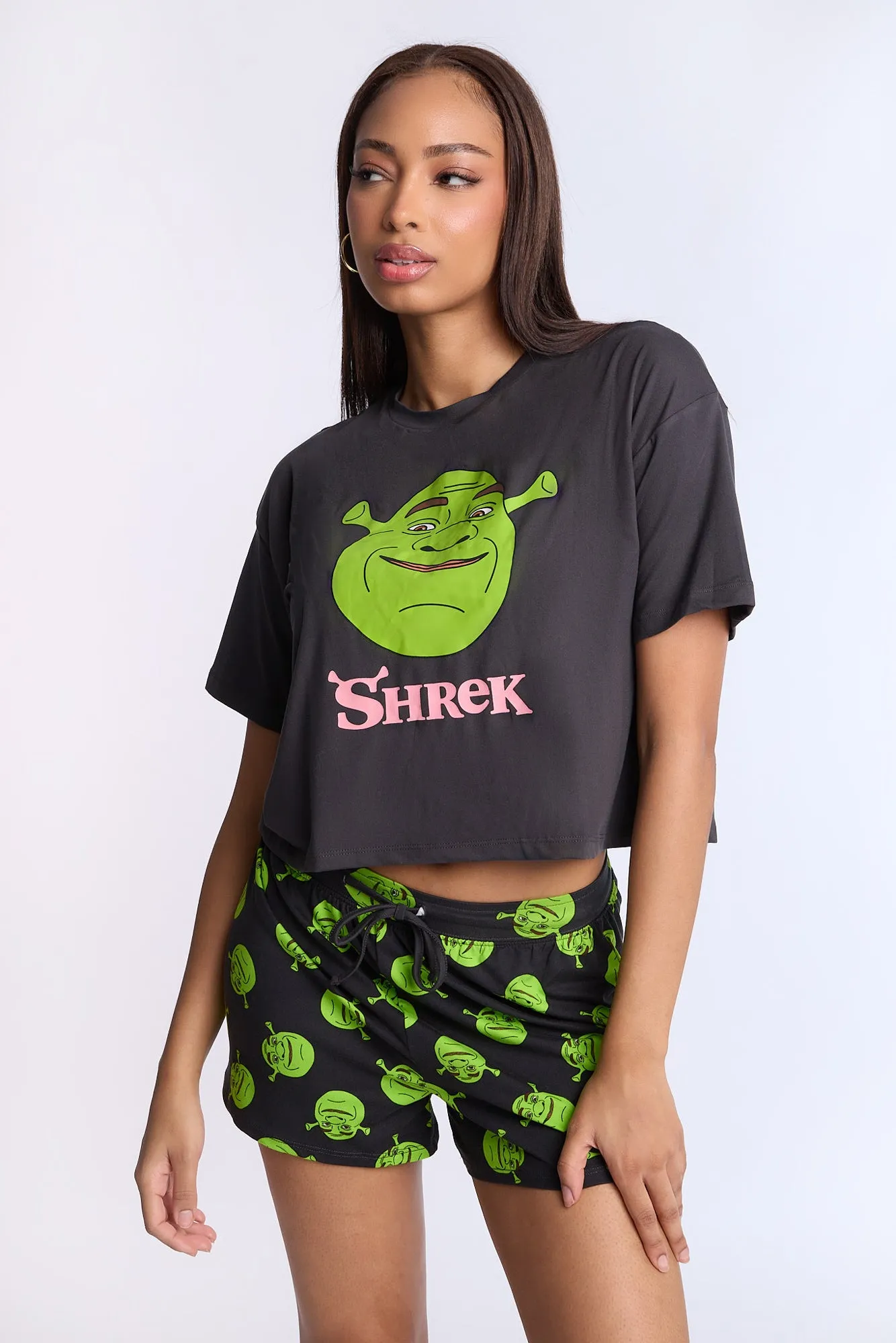 Shrek Super Soft Pajama Tee And Shorts 2-Piece Set sold by Bluenotes