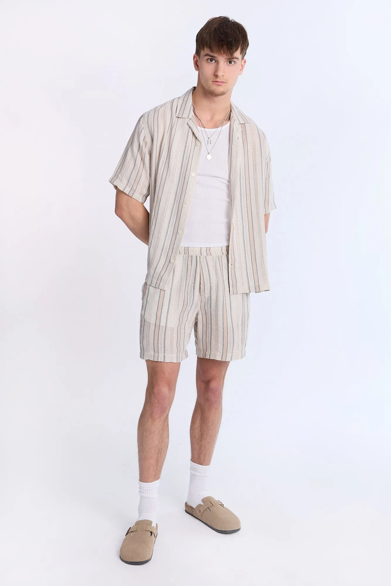 Textured Striped Shorts sold by Bluenotes product image thumbnail 4
