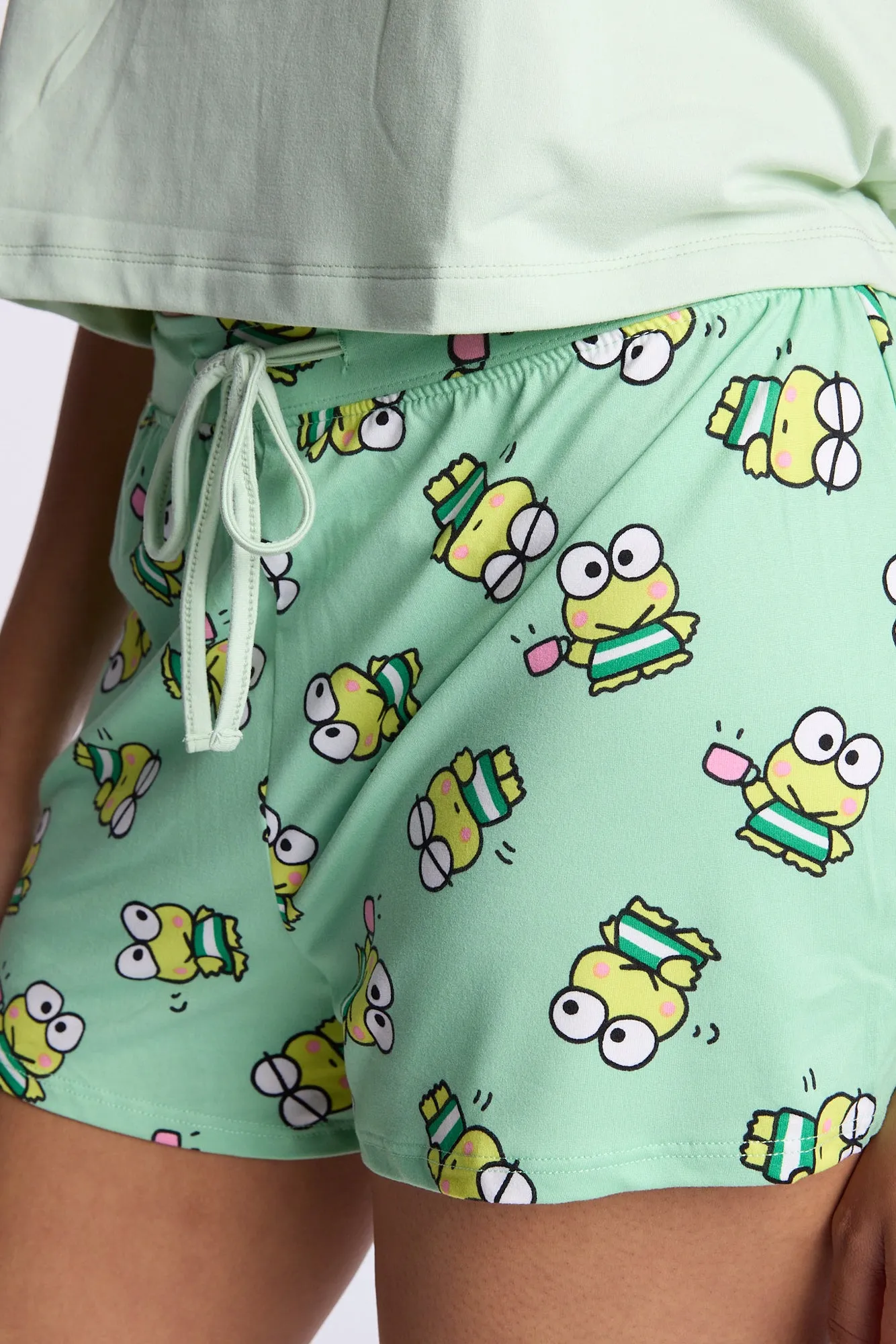 Keroppi Super Soft Pajama Tee And Shorts 2-Piece Set sold by Bluenotes product image thumbnail 5