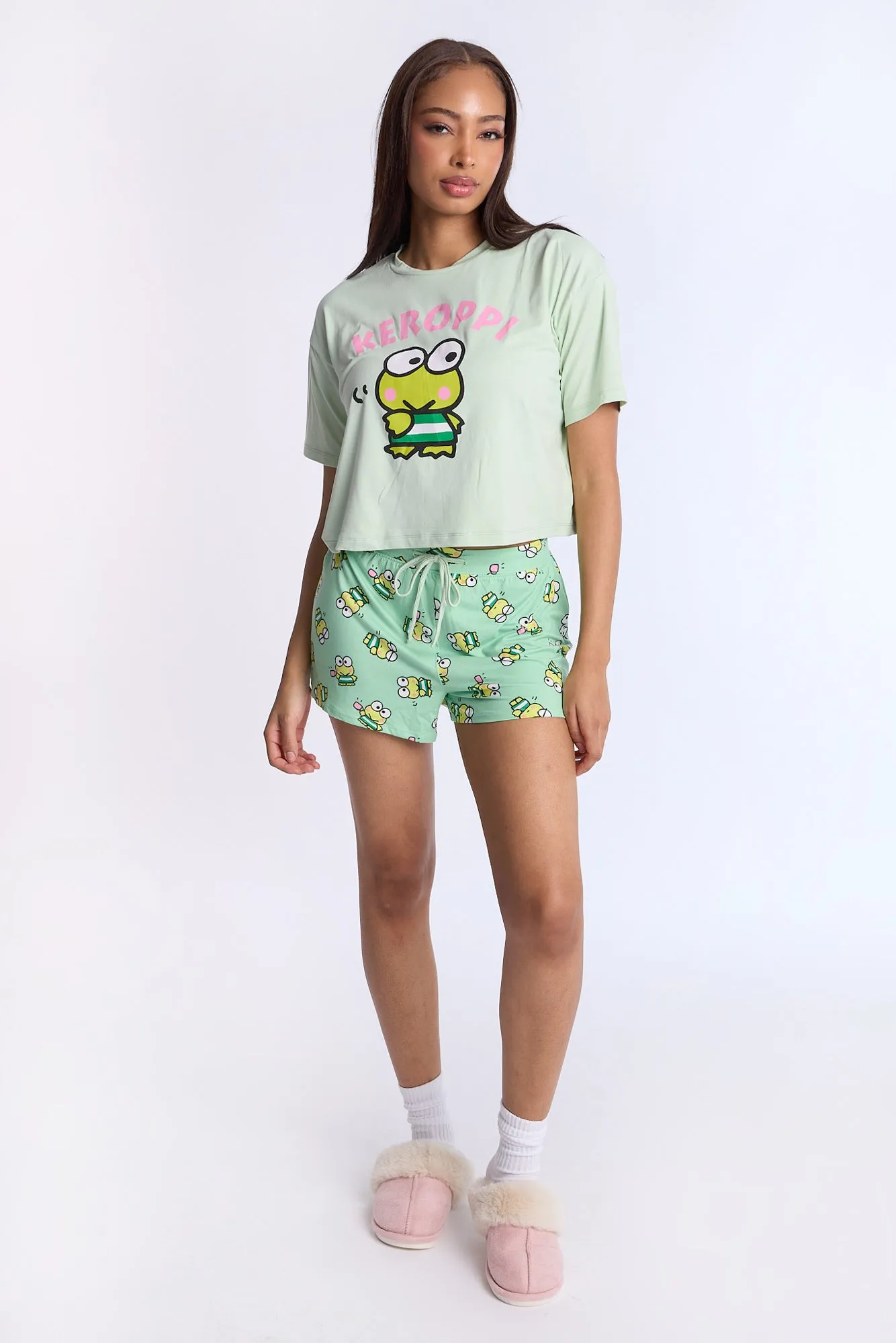 Keroppi Super Soft Pajama Tee And Shorts 2-Piece Set sold by Bluenotes product image thumbnail 4