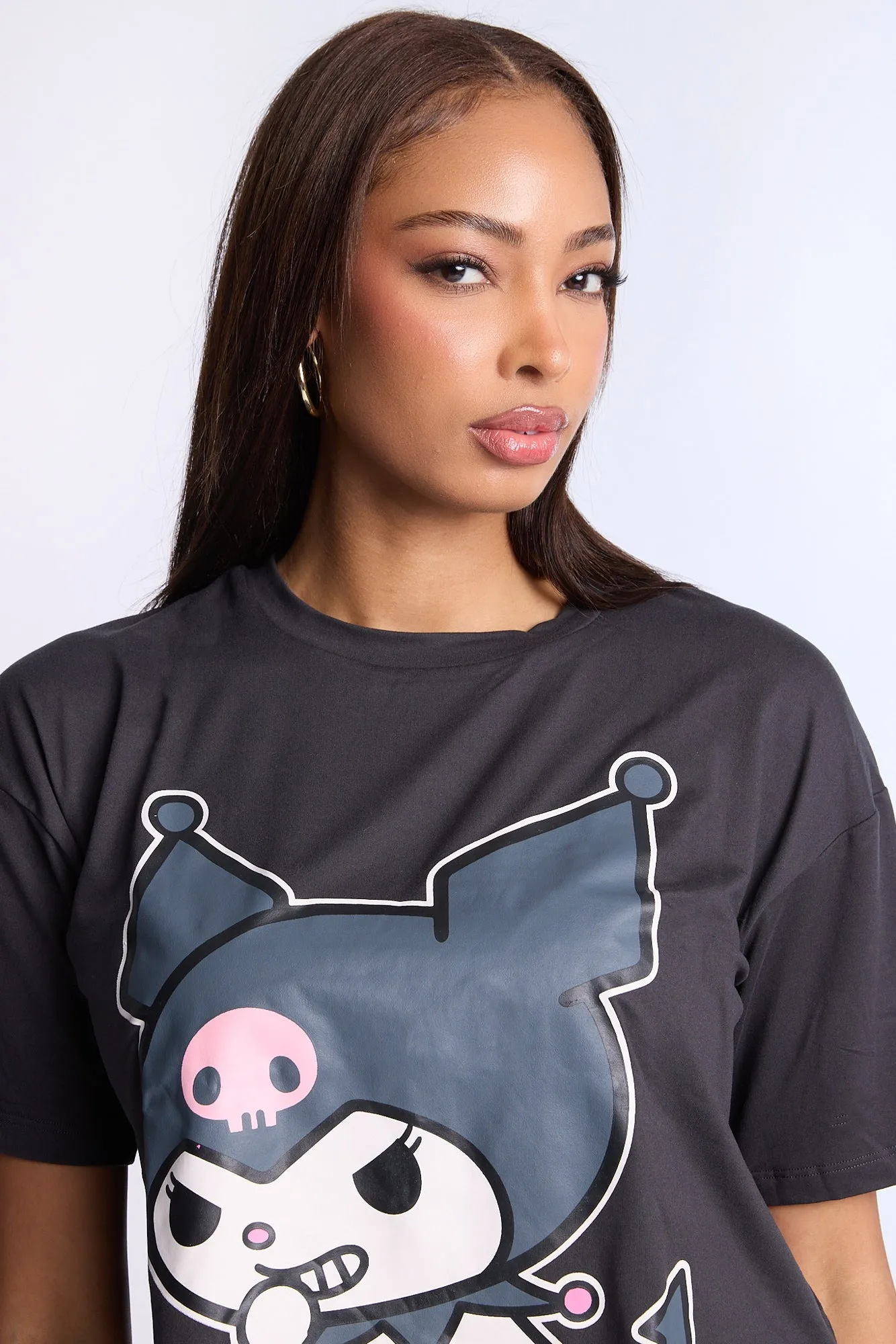 Kuromi Super Soft Pajama Tee And Shorts 2-Piece Set sold by Bluenotes product image thumbnail 2