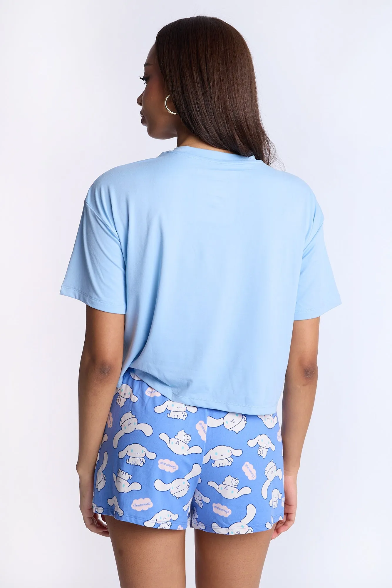 Cinnamoroll Super Soft Pajama Tee And Shorts 2-Piece Set sold by Bluenotes product image thumbnail 3
